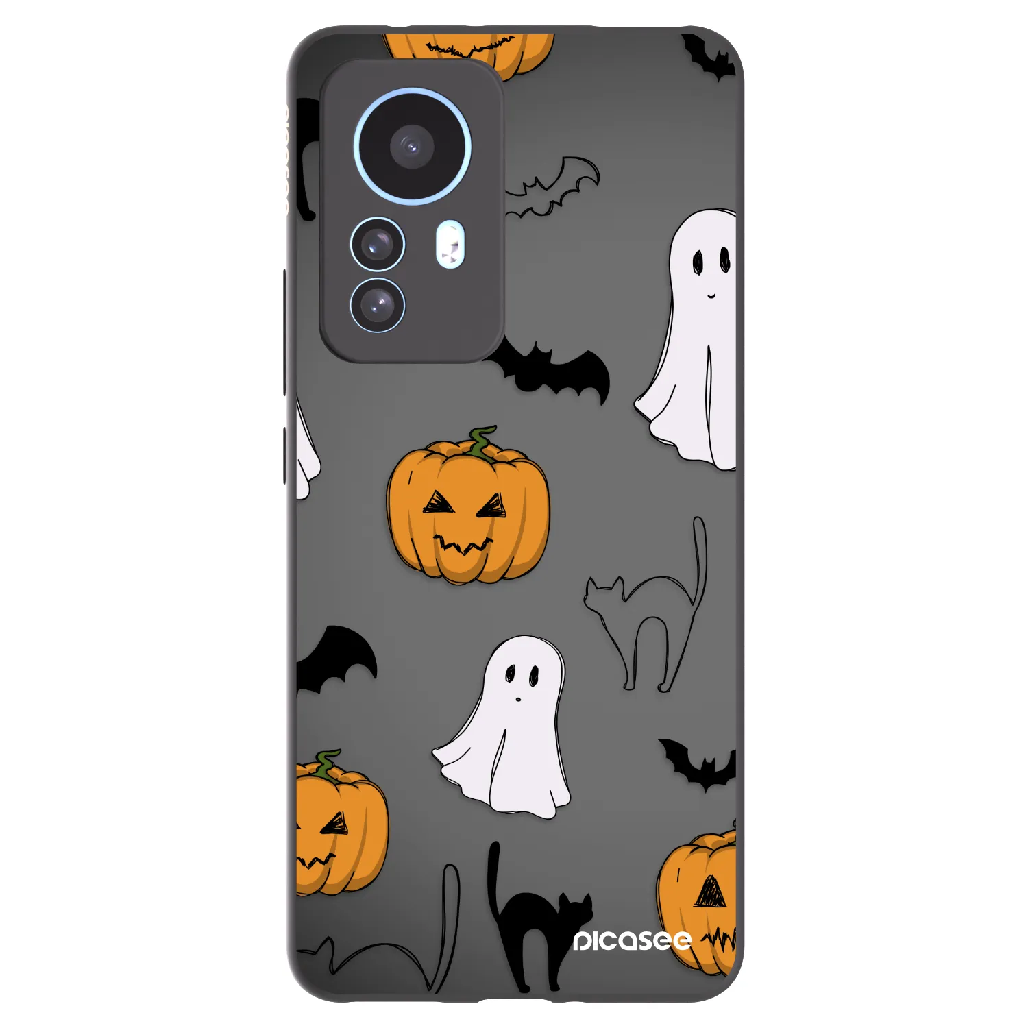 Picasee silikonový černý obal pro Xiaomi 12T Pro - Spooky crew