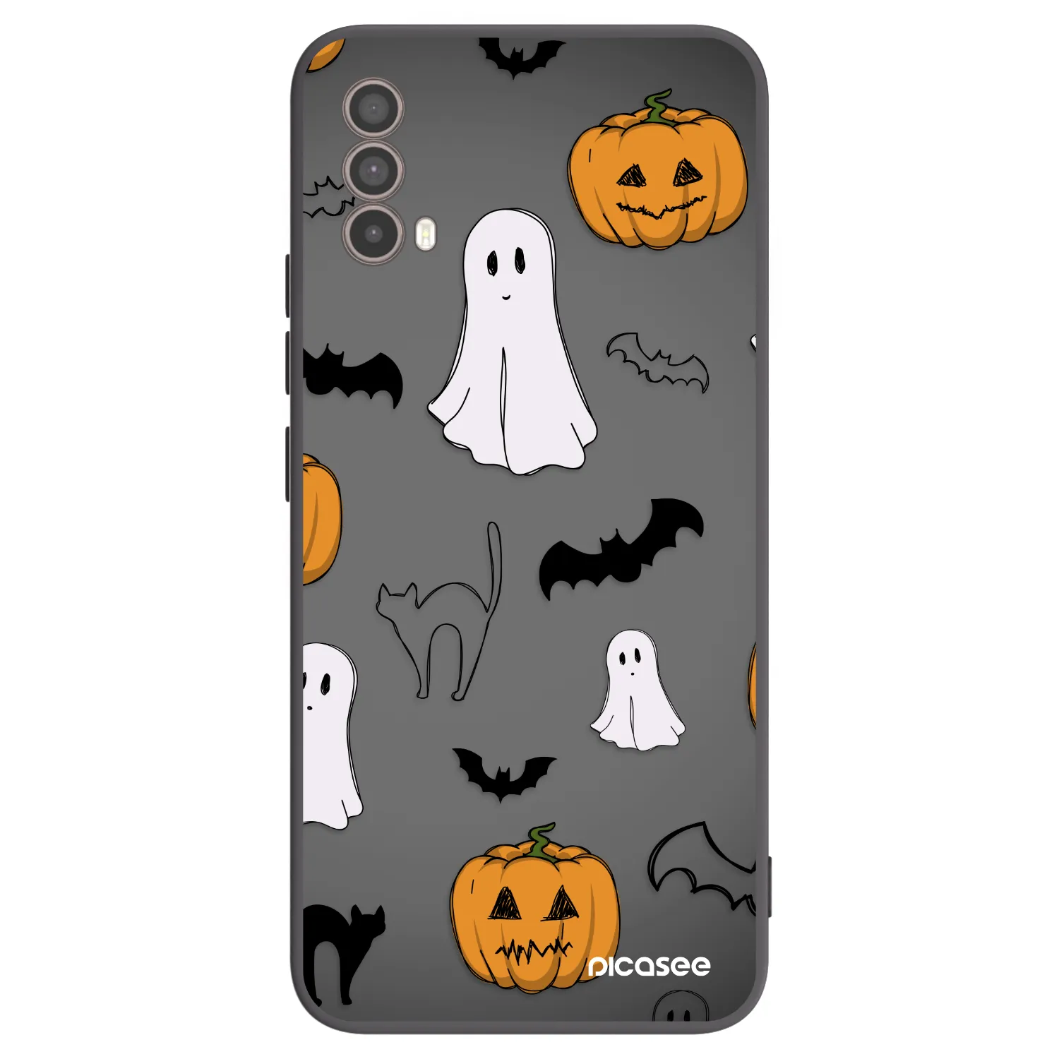 Picasee silikonový černý obal pro Motorola Moto E40 - Spooky crew