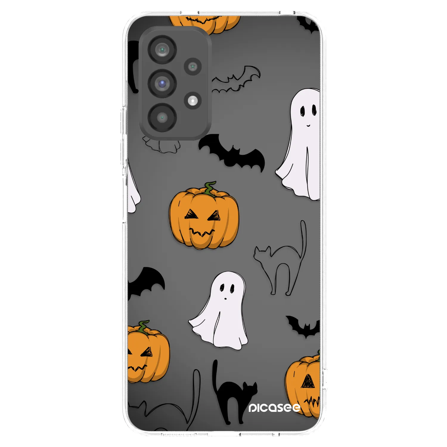 Picasee silikonový průhledný obal pro Samsung Galaxy A73 5G - Spooky crew