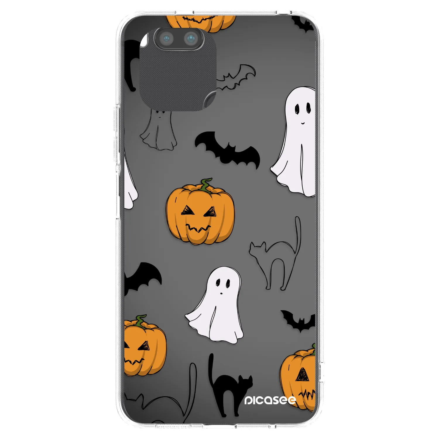 Picasee silikonový průhledný obal pro Xiaomi Redmi A1 - Spooky crew