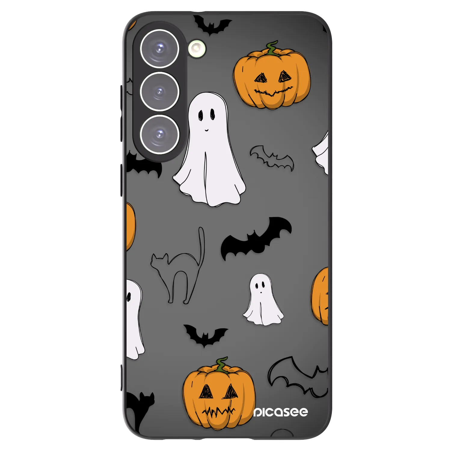 Picasee silikonový černý obal pro Samsung Galaxy S23+ 5G - Spooky crew