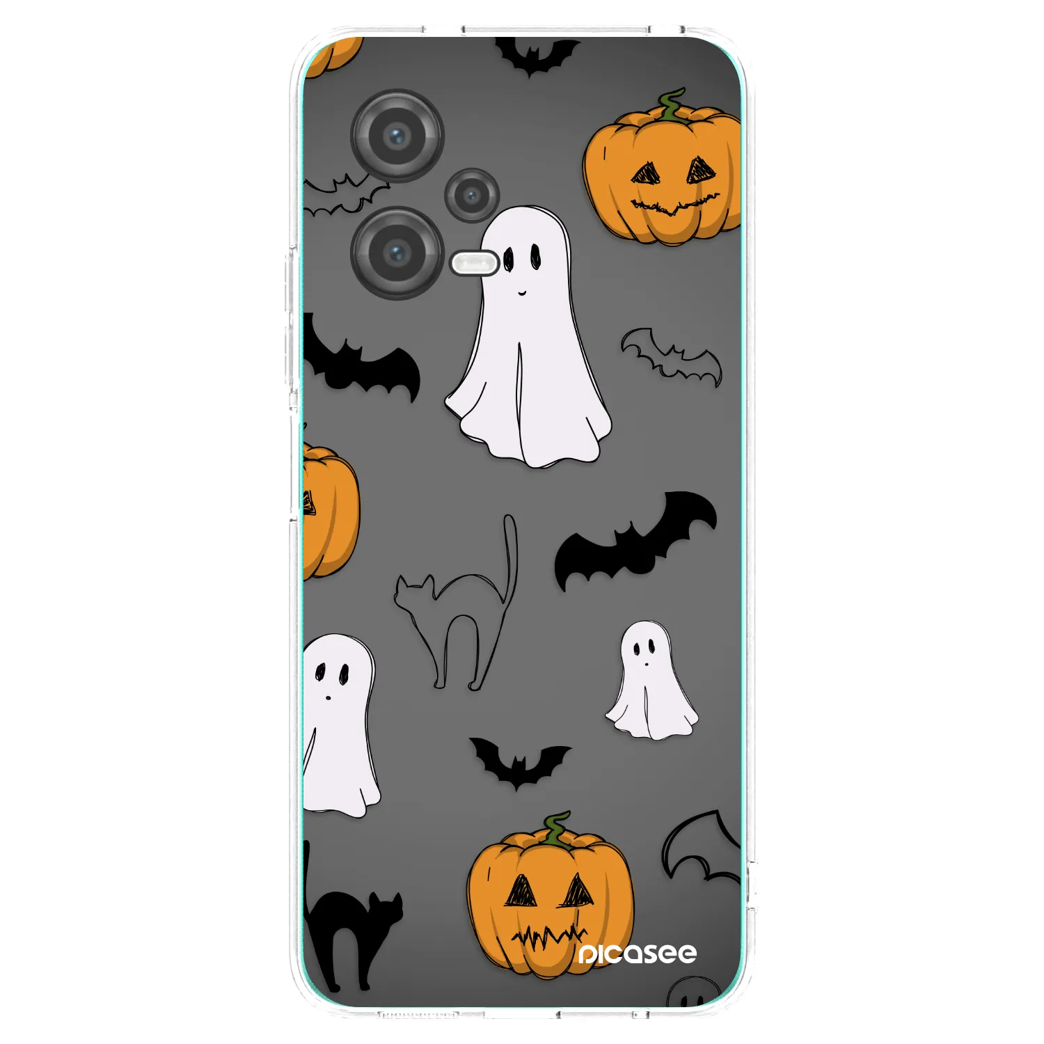 Picasee silikonový průhledný obal pro Xiaomi Poco X5 - Spooky crew