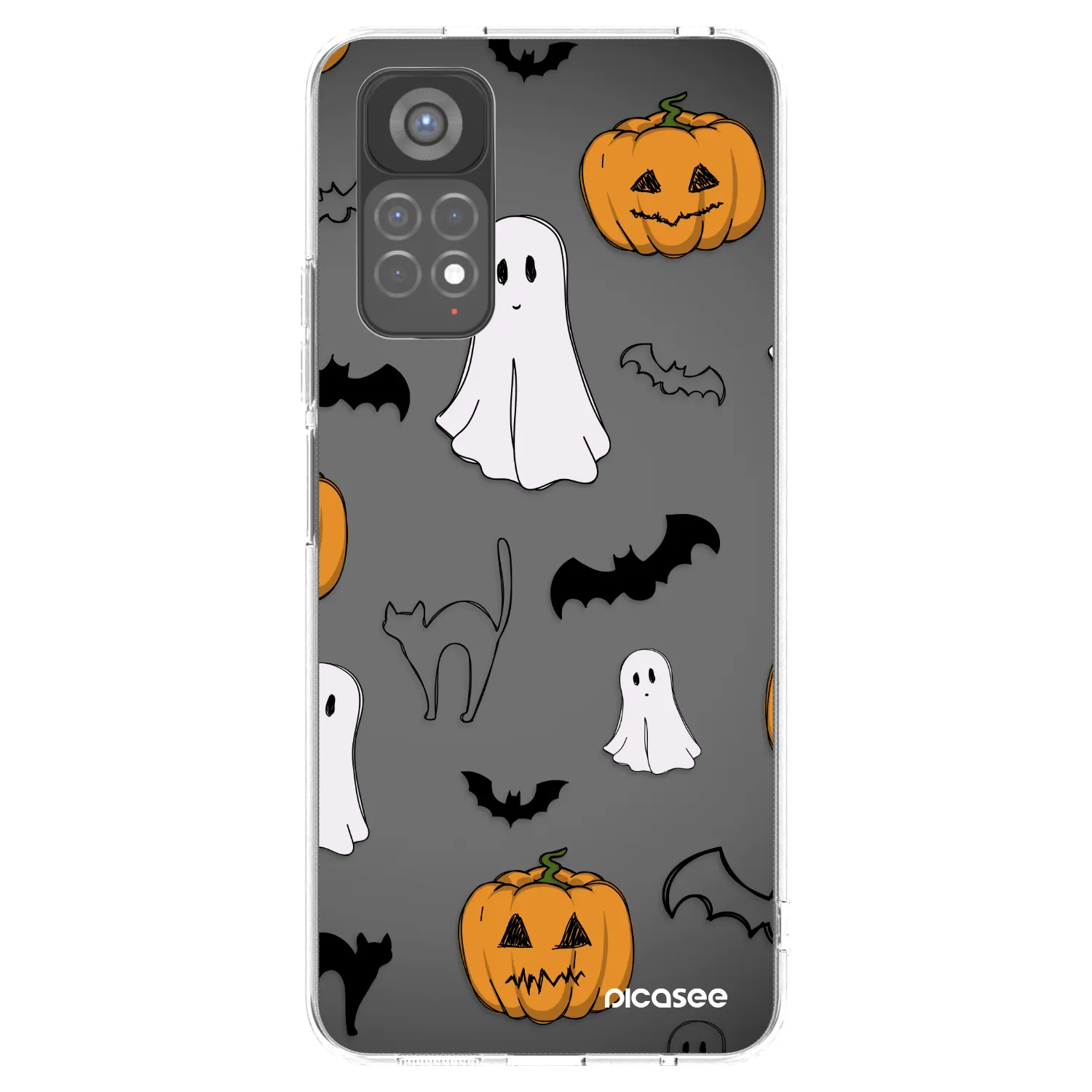 Picasee silikonový průhledný obal pro Xiaomi Redmi Note 11S 5G - Spooky crew