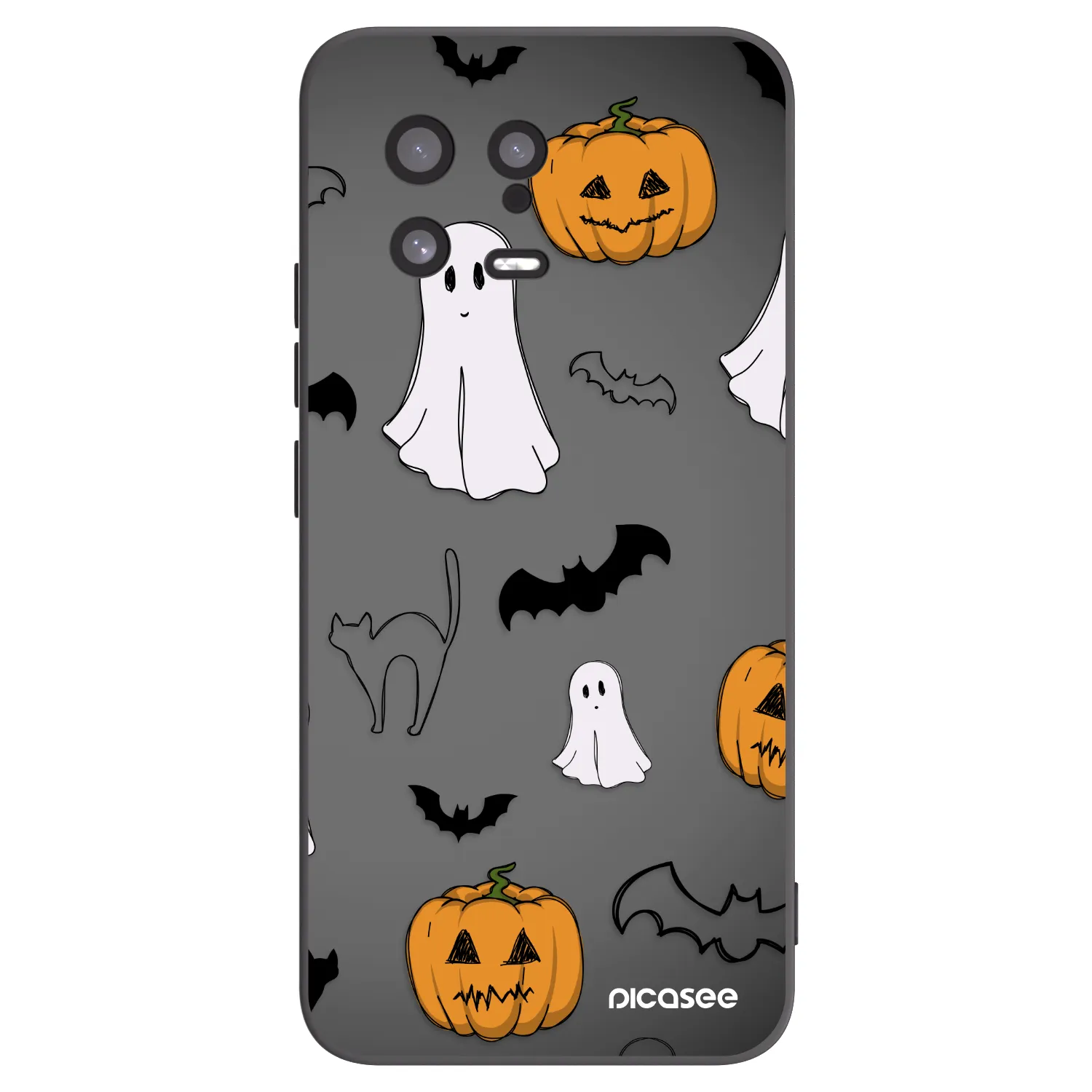 Picasee silikonový černý obal pro Xiaomi 13 - Spooky crew