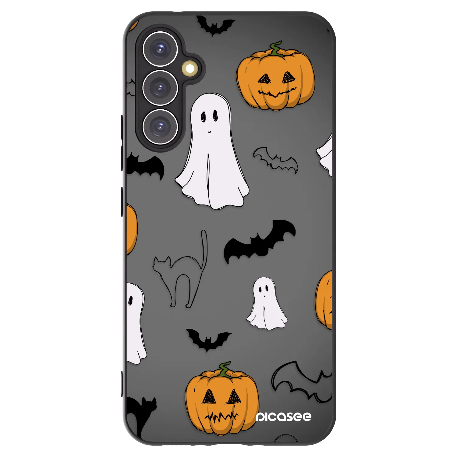 Picasee silikonový černý obal pro Samsung Galaxy A34 5G A346B - Spooky crew