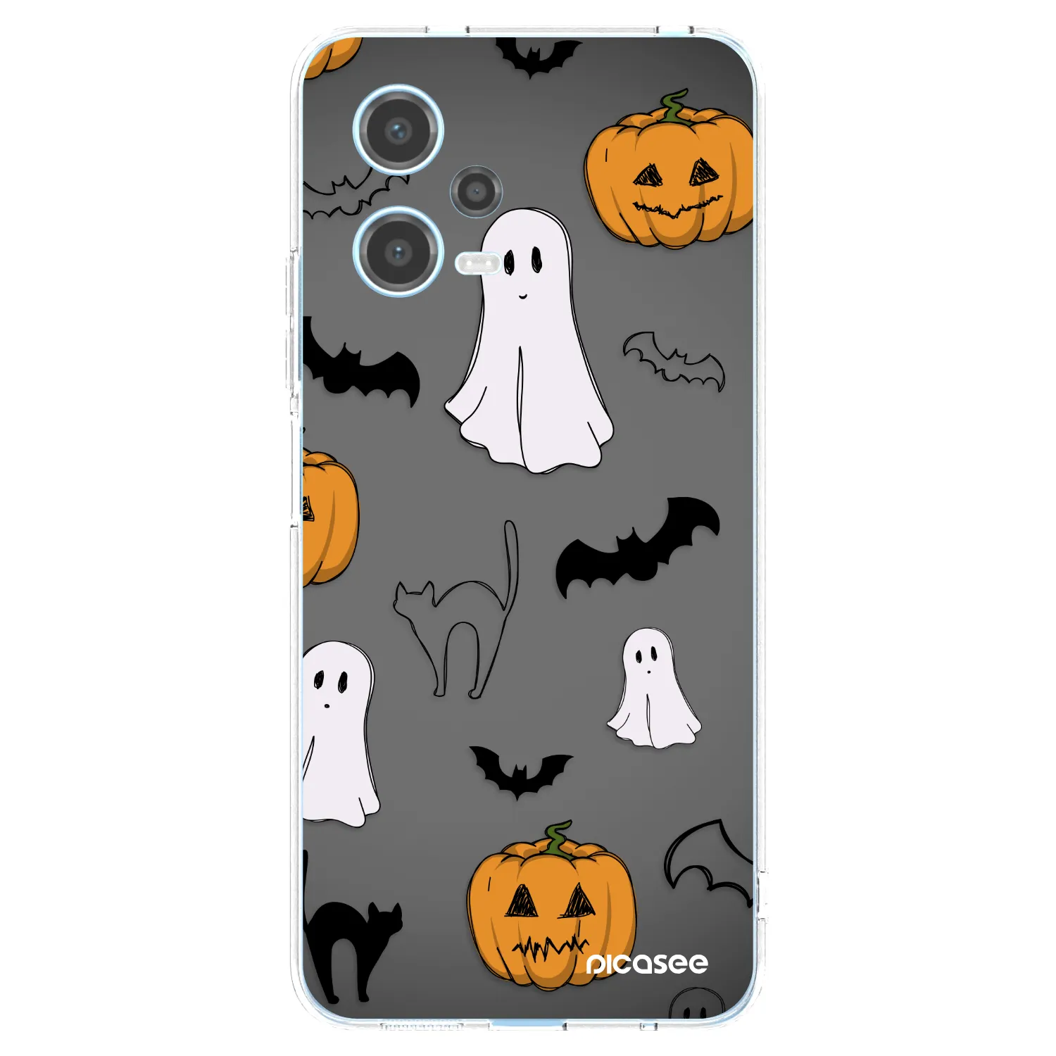 Picasee silikonový průhledný obal pro Xiaomi Redmi Note 12 5G - Spooky crew