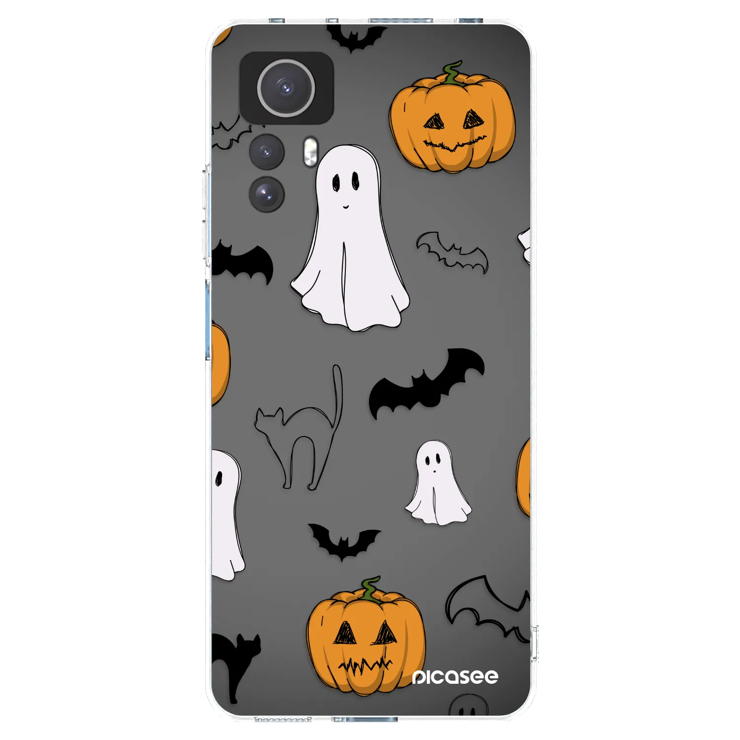 Picasee silikonový průhledný obal pro Xiaomi Redmi Note 12S - Spooky crew