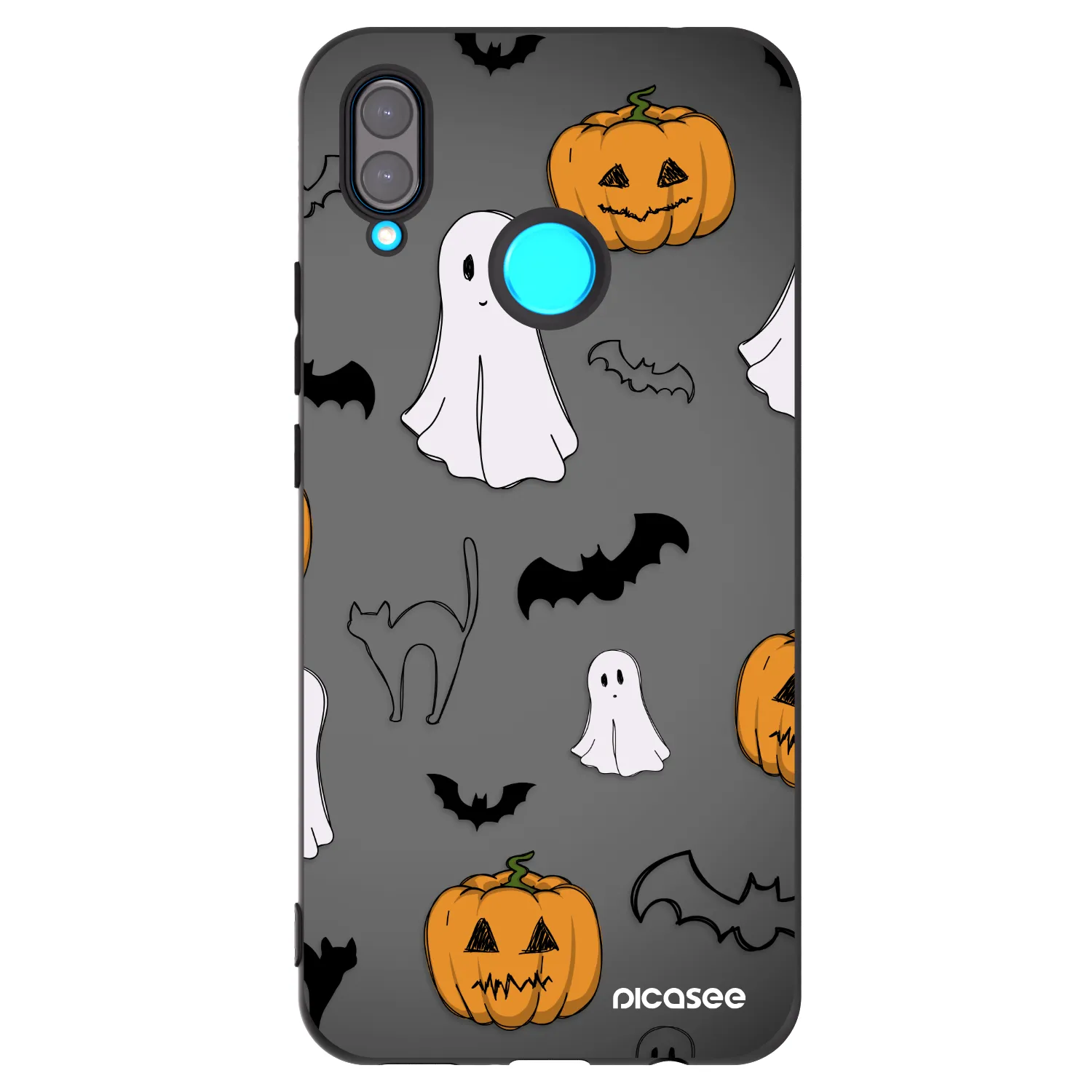 Picasee silikonový černý obal pro Huawei Nova 3i - Spooky crew