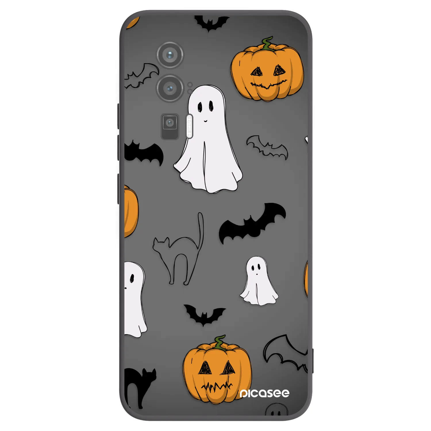 Picasee silikonový černý obal pro Xiaomi Poco F5 Pro 5G - Spooky crew