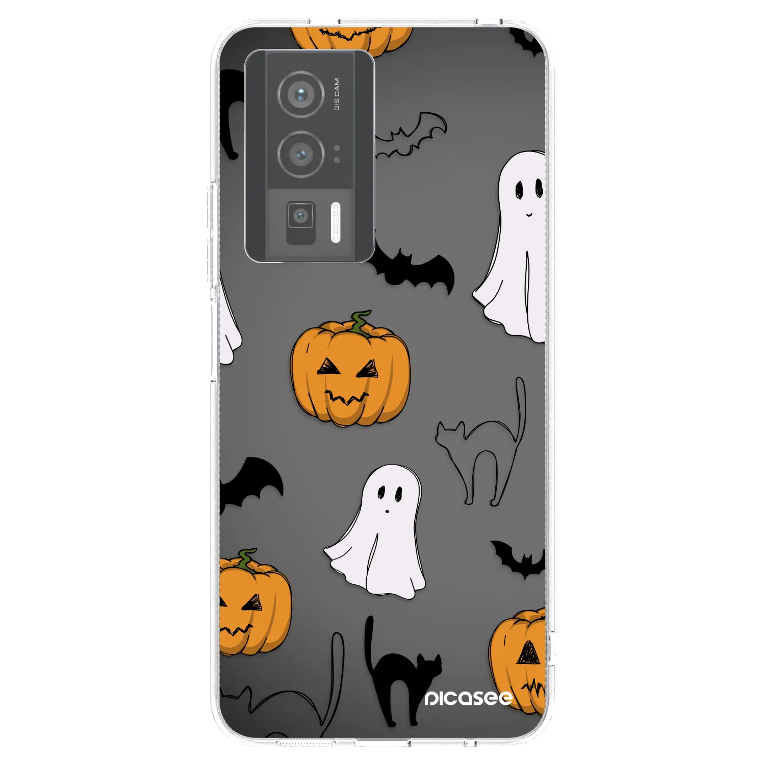 Picasee silikonový průhledný obal pro Xiaomi Poco F5 Pro 5G - Spooky crew