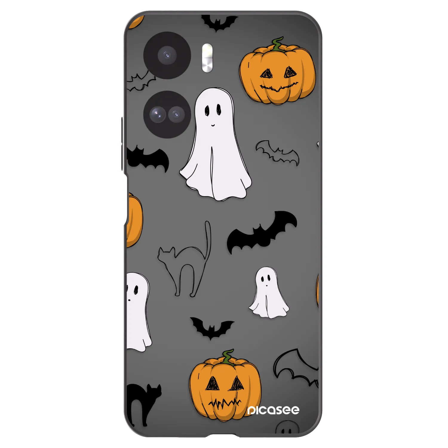 Picasee silikonový černý obal pro Honor 90 Lite 5G - Spooky crew