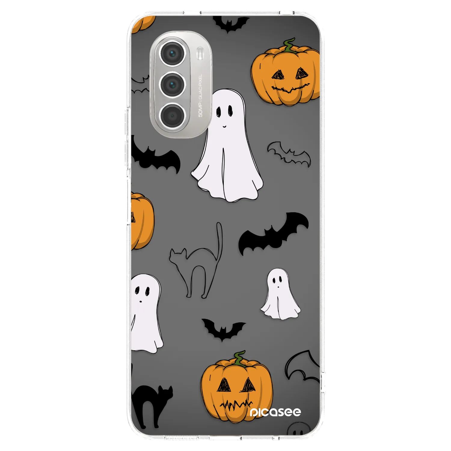 Picasee silikonový průhledný obal pro Motorola Moto G51 - Spooky crew