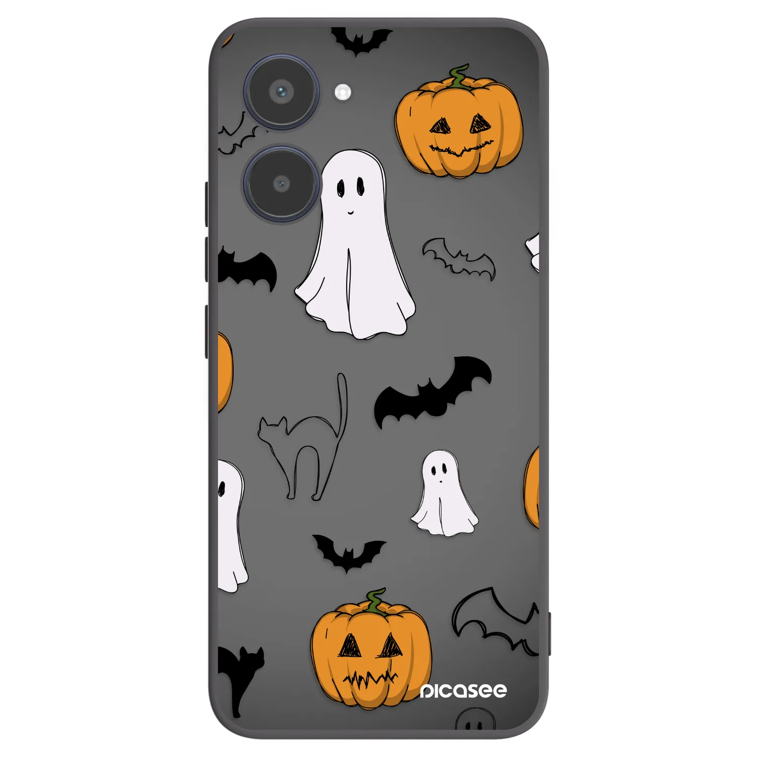 Picasee silikonový černý obal pro Realme 10 4G - Spooky crew