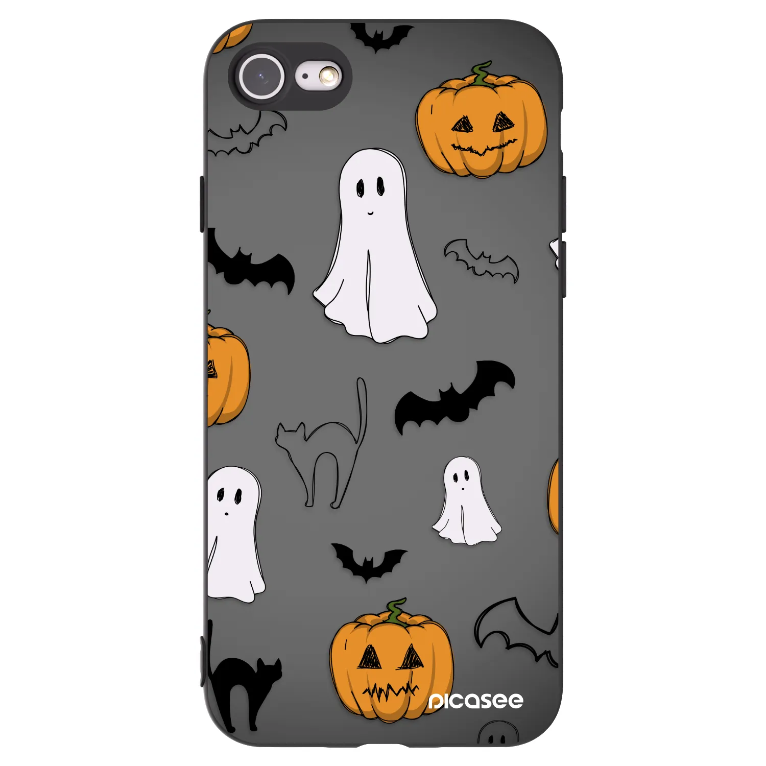 Picasee silikonový černý obal pro Apple iPhone 7 - Spooky crew