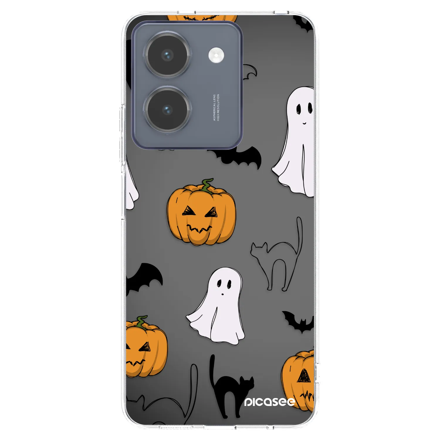 Picasee silikonový průhledný obal pro Vivo Y36 4G - Spooky crew