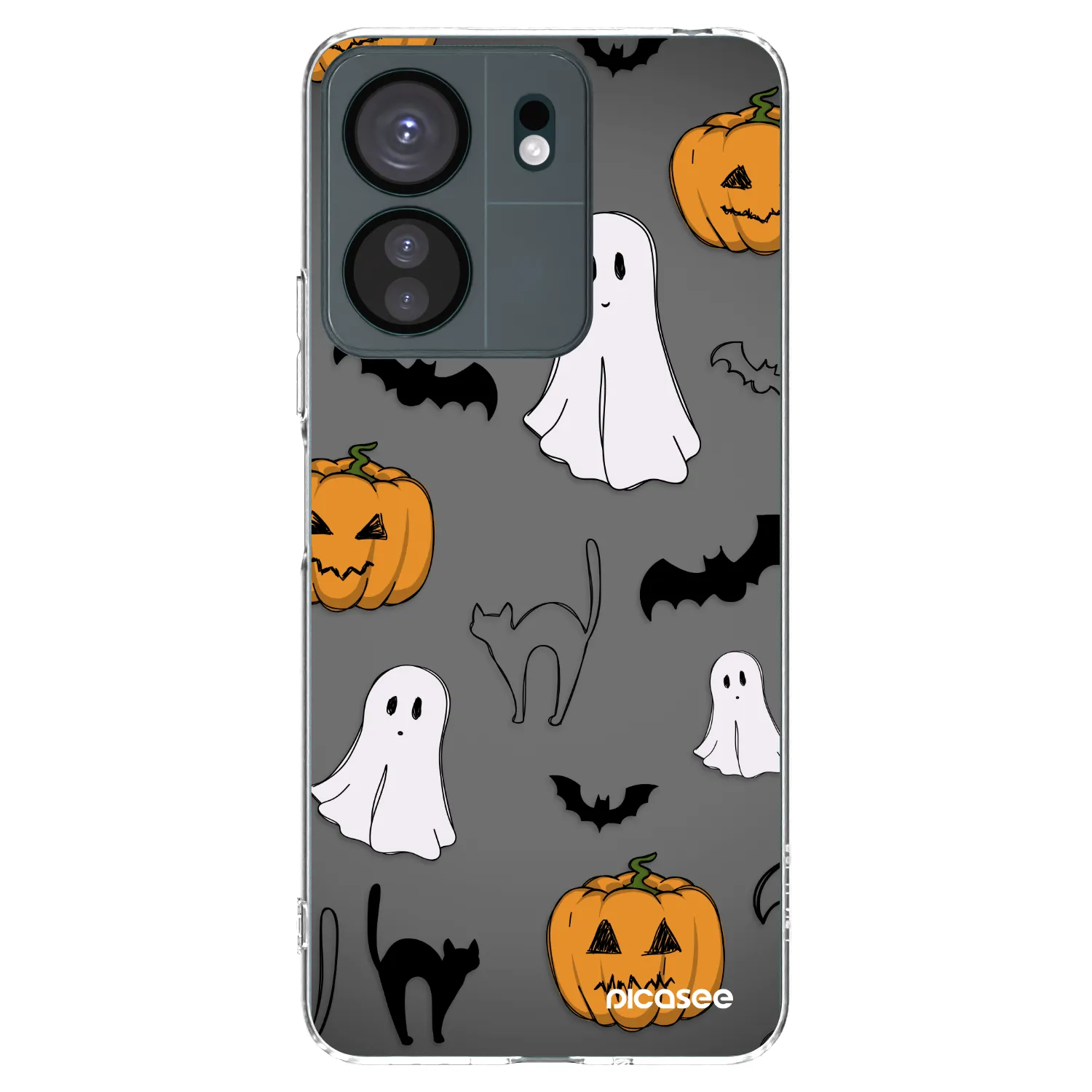 Picasee silikonový průhledný obal pro Xiaomi Redmi 13C 4G - Spooky crew