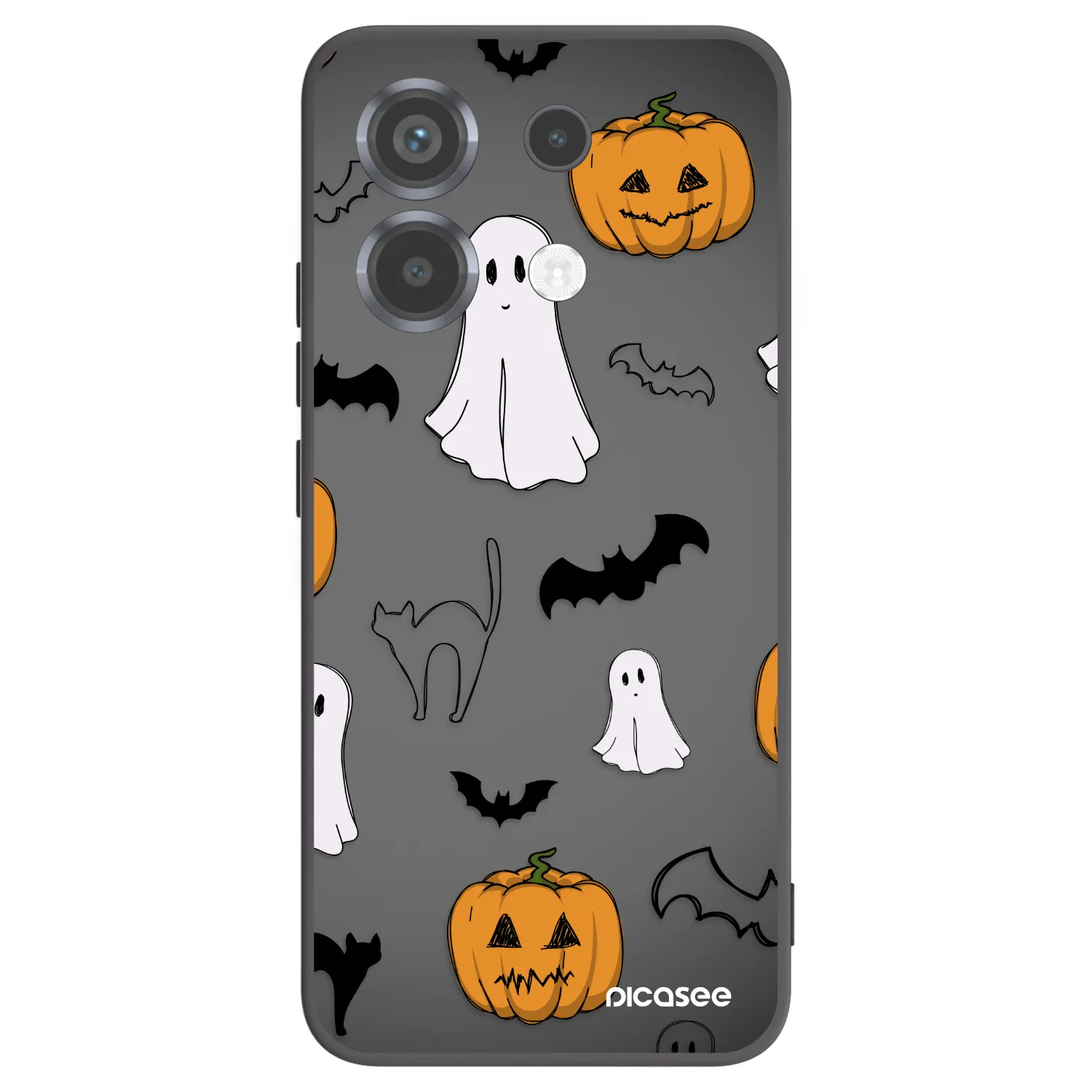 Picasee silikonový černý obal pro Xiaomi Poco X6 - Spooky crew