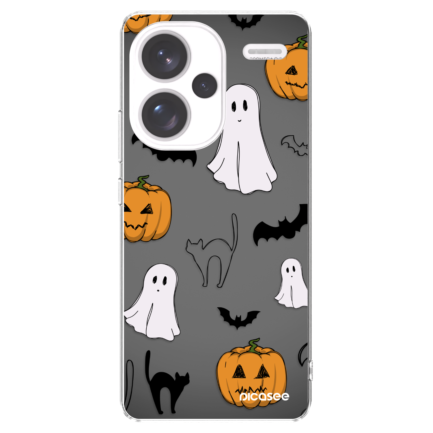 Picasee silikonový průhledný obal pro Xiaomi Redmi Note 13 Pro+ 5G - Spooky crew