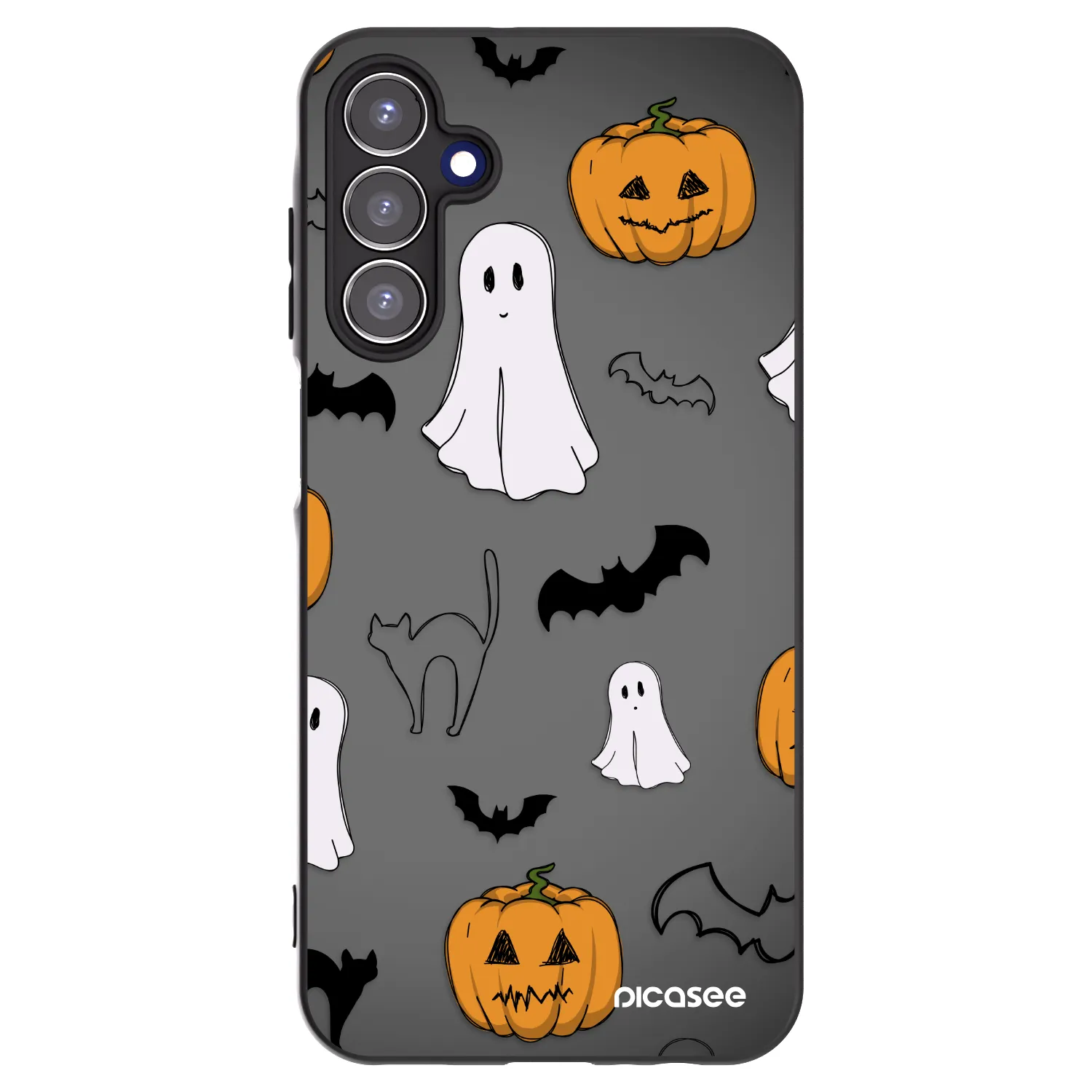 Picasee silikonový černý obal pro Samsung Galaxy A15 A156B 5G - Spooky crew