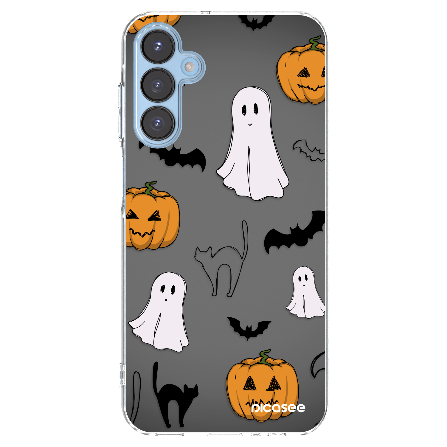 Picasee silikonový průhledný obal pro Samsung Galaxy A15 A156B 5G - Spooky crew