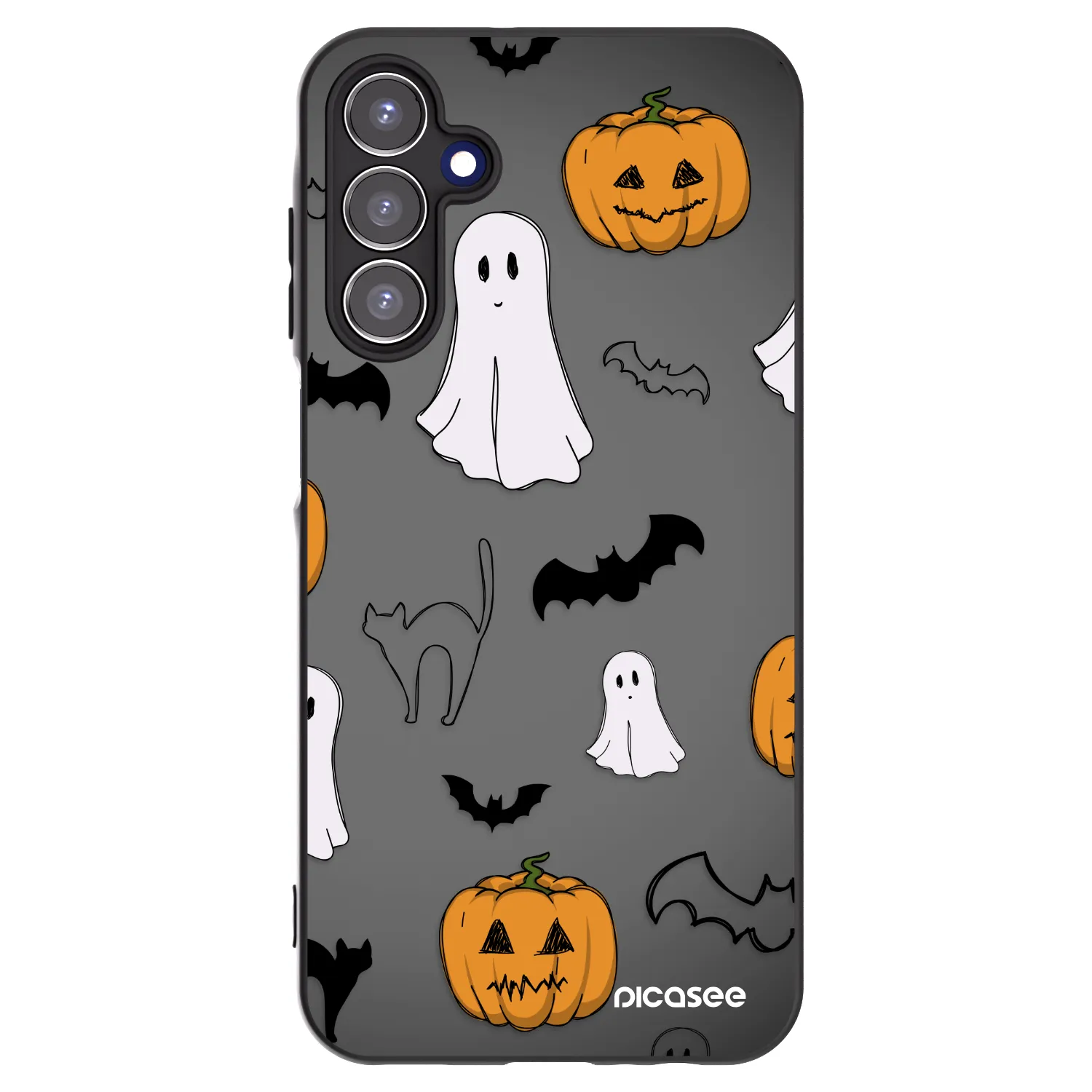 Picasee silikonový černý obal pro Samsung Galaxy A15 A155F 4G - Spooky crew