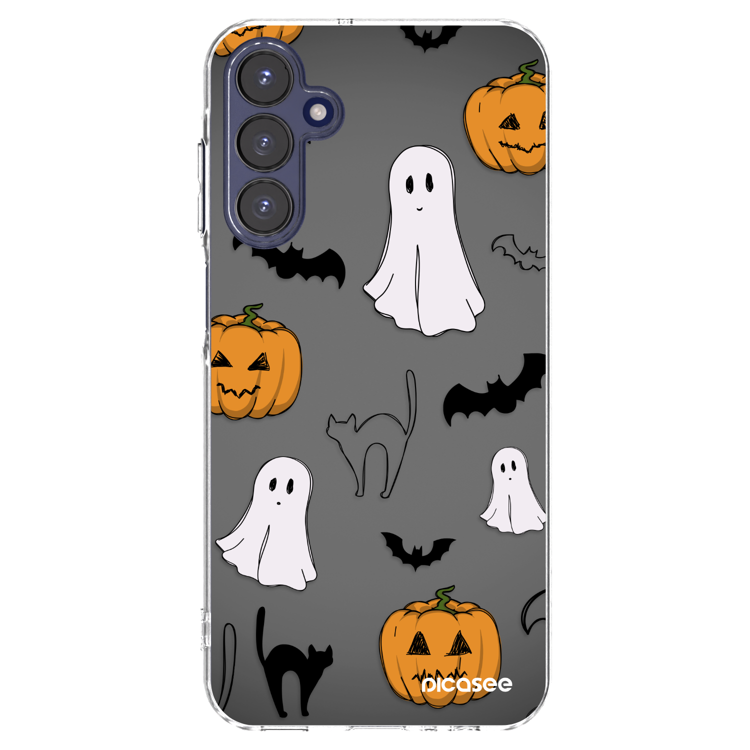 Picasee silikonový průhledný obal pro Samsung Galaxy A15 A155F 4G - Spooky crew