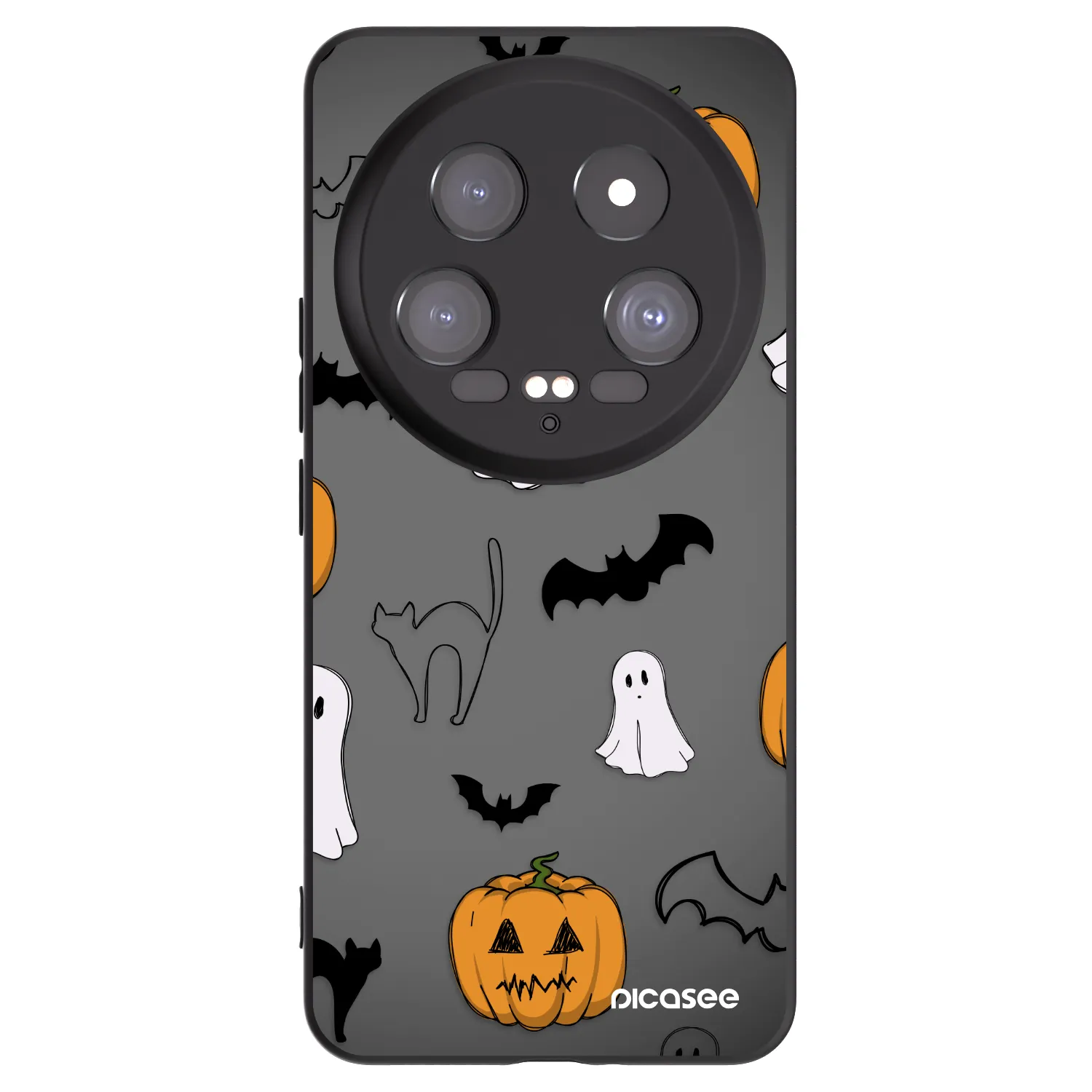 Picasee silikonový černý obal pro Xiaomi 14 Ultra - Spooky crew