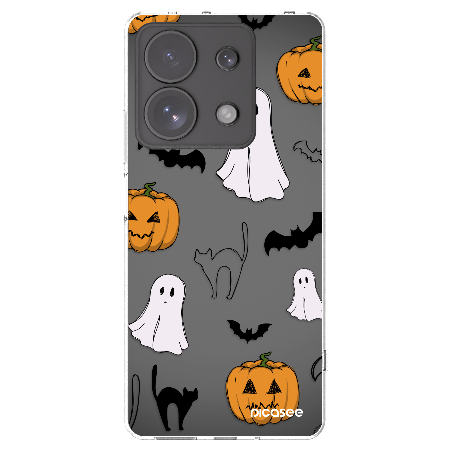 Picasee silikonový průhledný obal pro Xiaomi Redmi Note 13 Pro 4G - Spooky crew