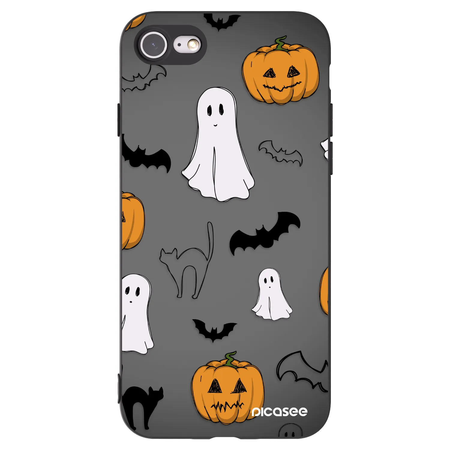 Picasee silikonový černý obal pro Apple iPhone 8 - Spooky crew