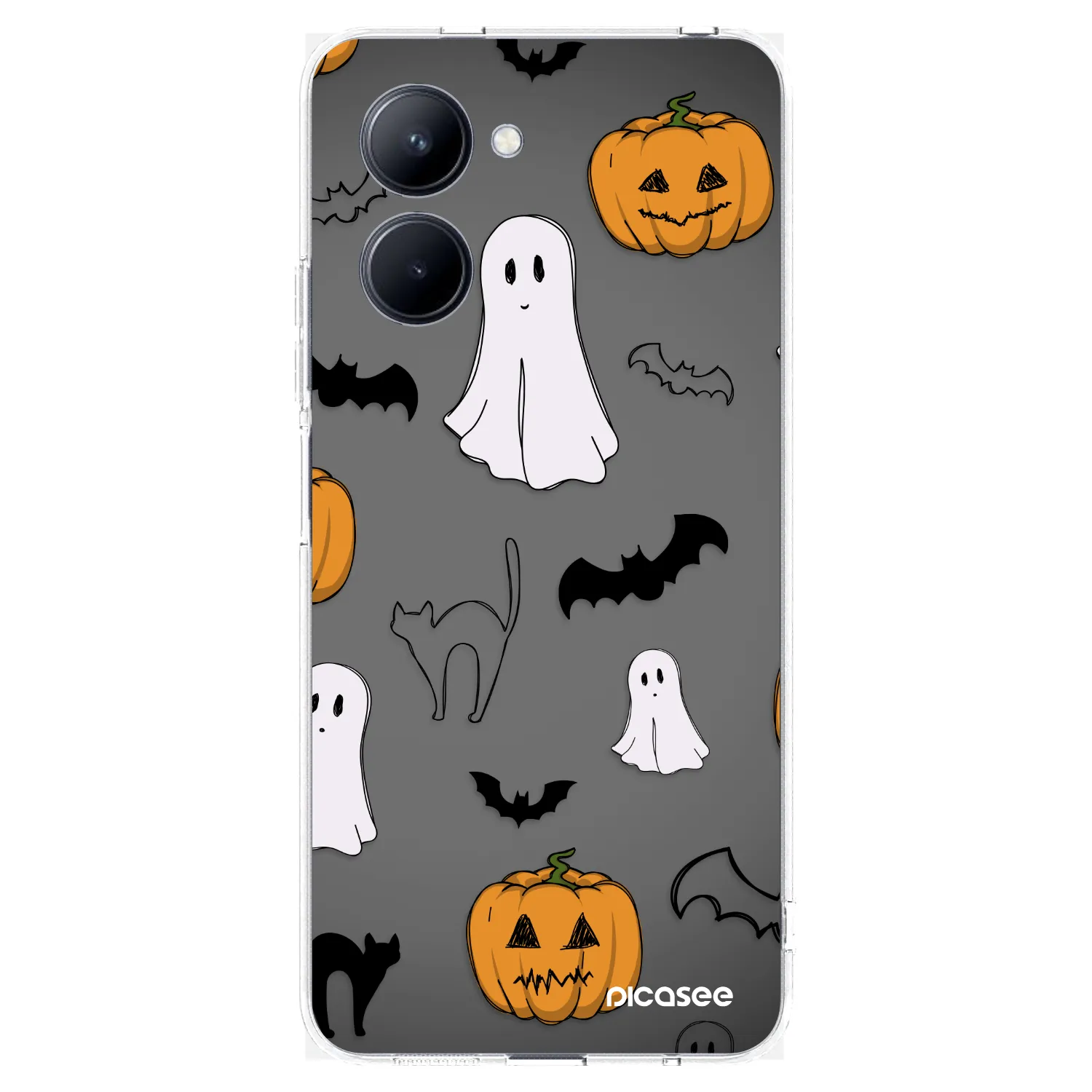 Picasee silikonový průhledný obal pro Realme C33 (2023) - Spooky crew