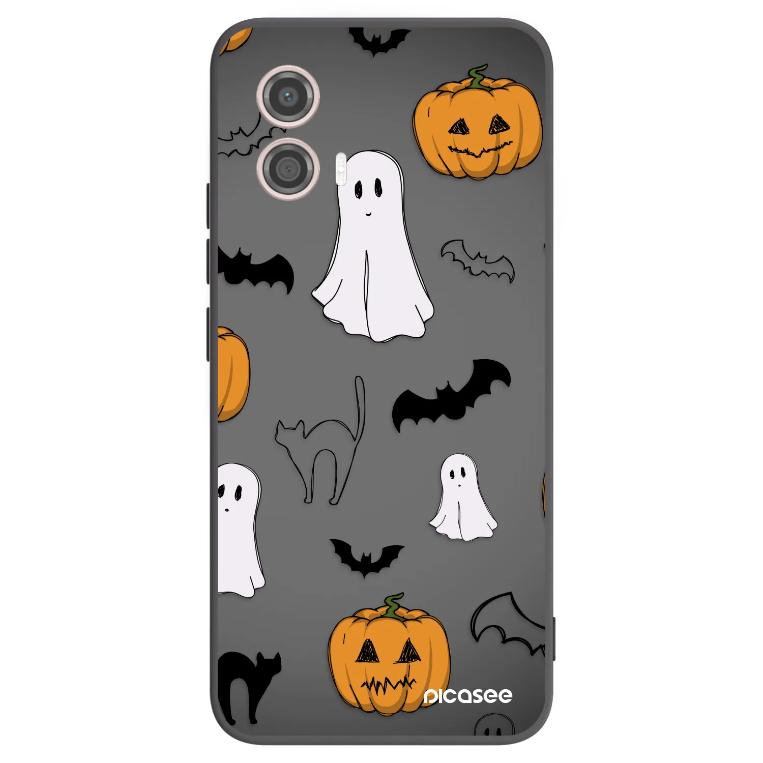 Picasee silikonový černý obal pro Motorola Moto G53 5G - Spooky crew