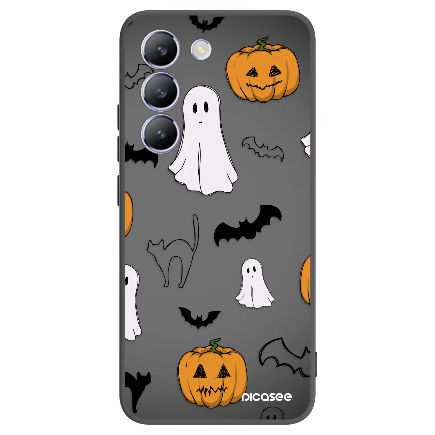 Picasee silikonový černý obal pro Vivo V40 SE 5G - Spooky crew