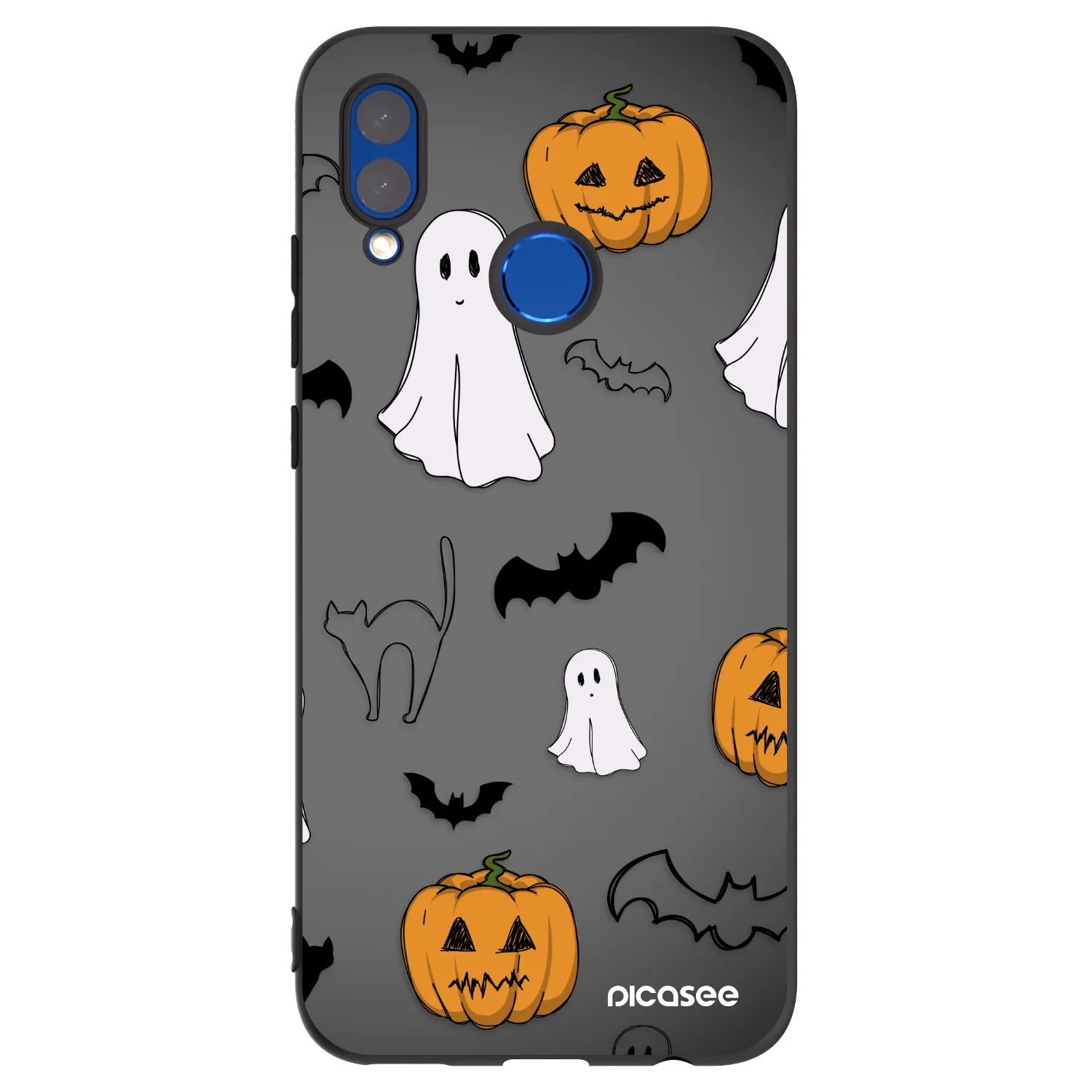 Picasee silikonový černý obal pro Huawei P Smart 2019 - Spooky crew