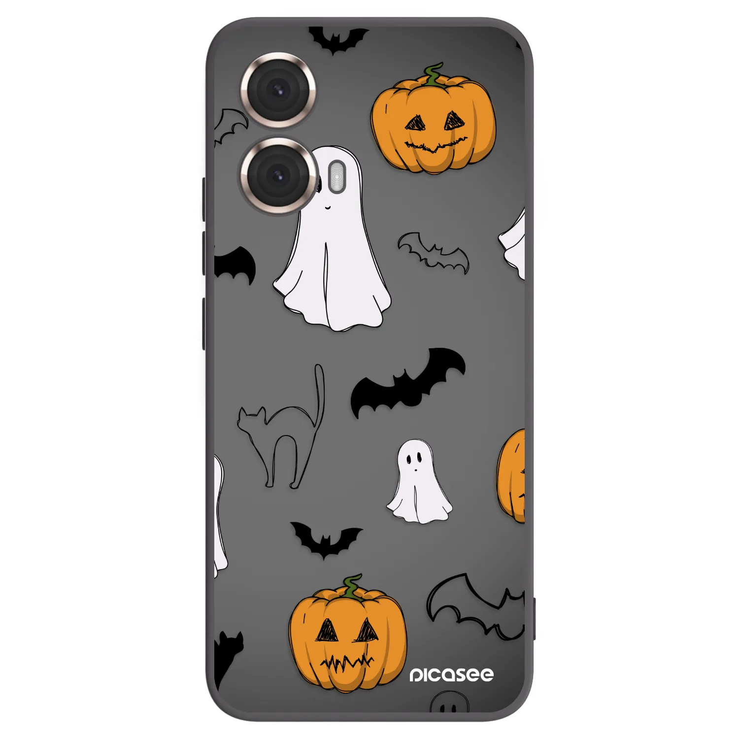 Picasee silikonový černý obal pro Motorola Moto G85 - Spooky crew
