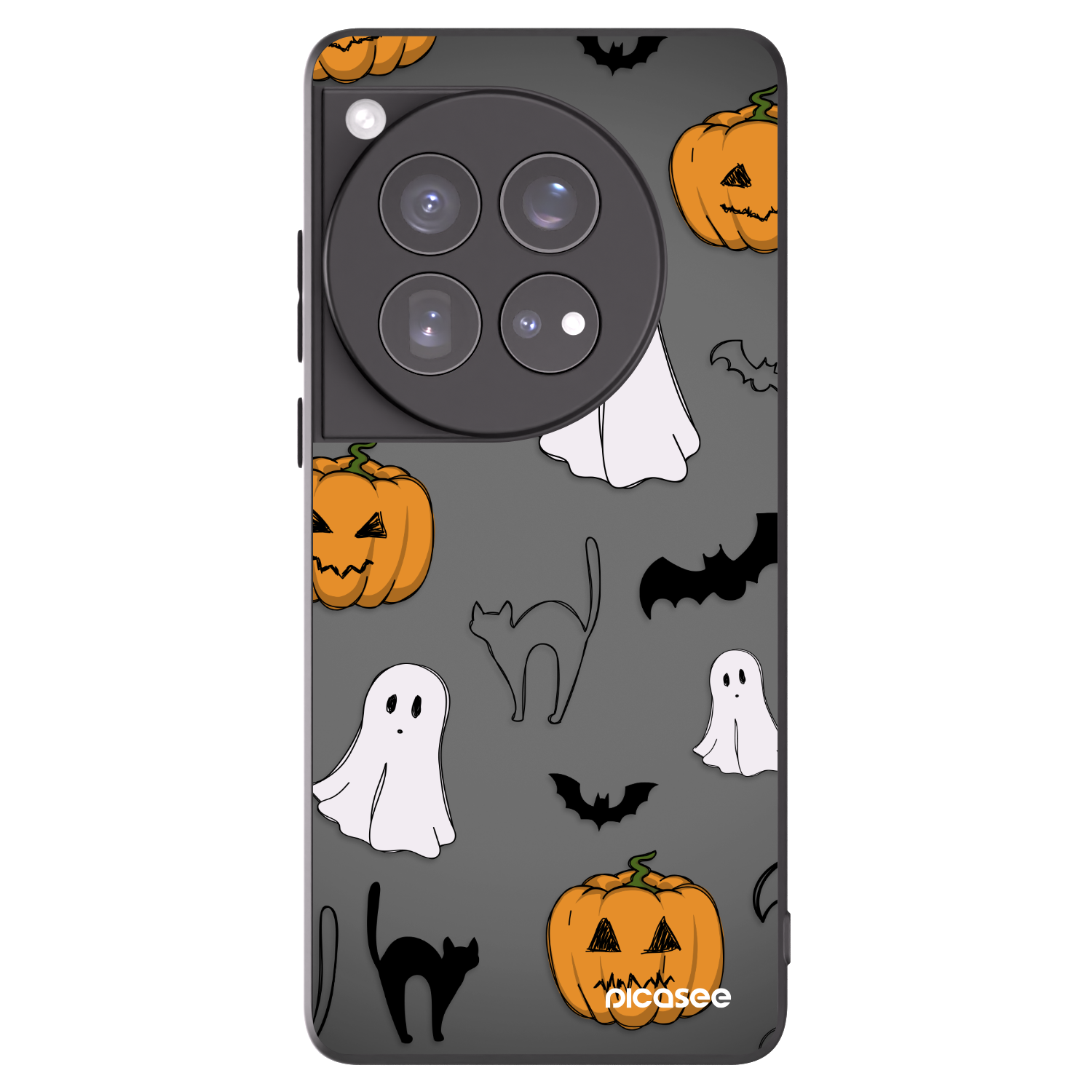 Picasee silikonový černý obal pro OnePlus 12 5G - Spooky crew