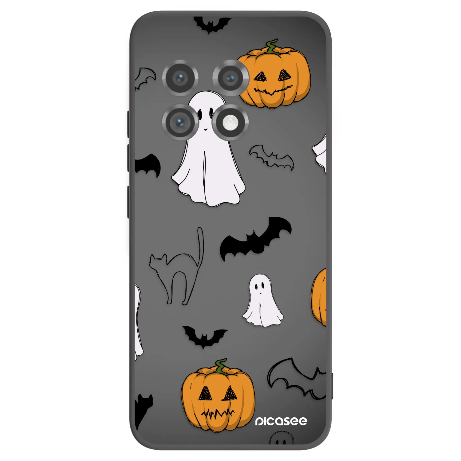 Picasee silikonový černý obal pro OnePlus 11 5G - Spooky crew