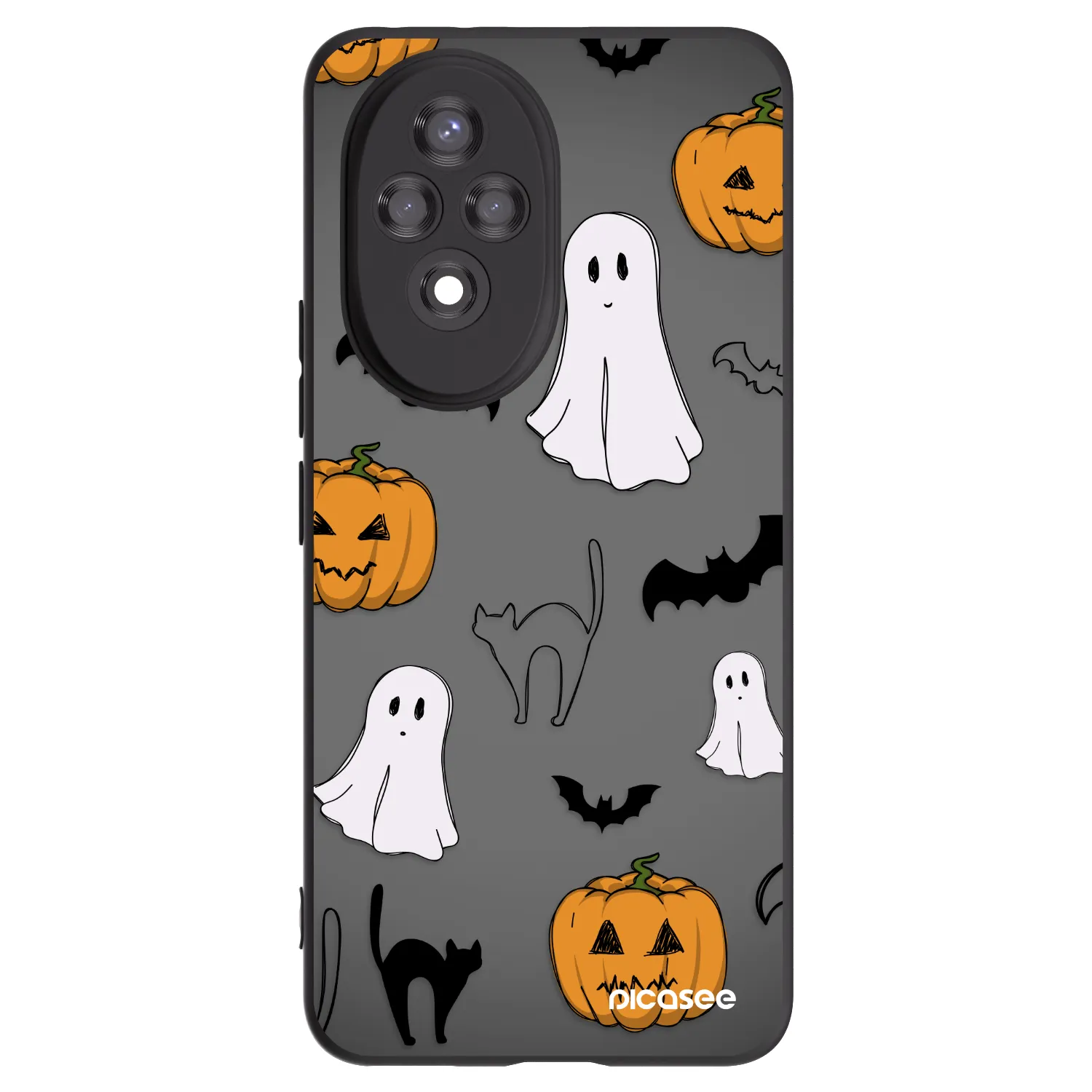 Picasee silikonový černý obal pro Honor 200 Pro 5G - Spooky crew