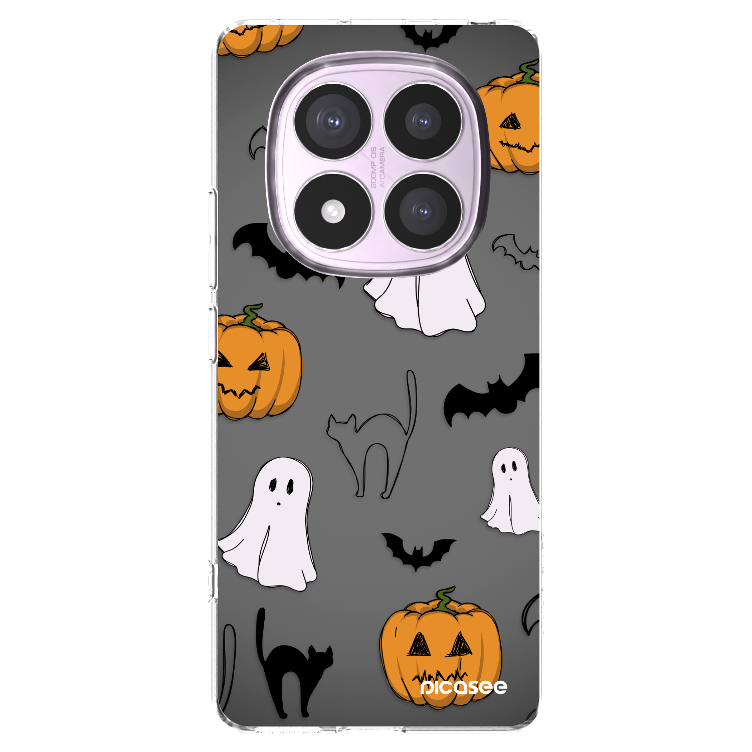 Picasee silikonový průhledný obal pro Xiaomi Redmi Note 14 Pro 5G - Spooky crew