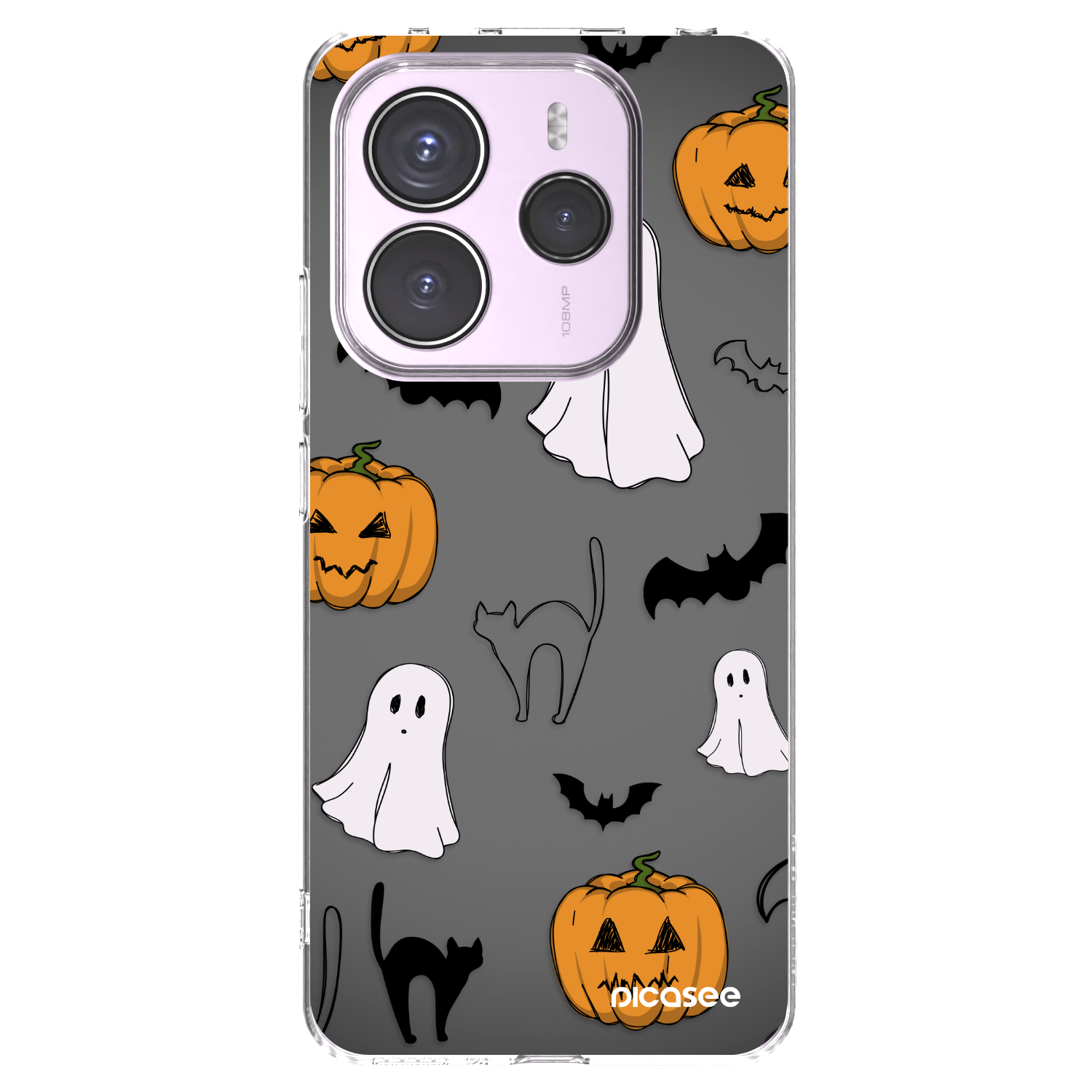 Picasee silikonový průhledný obal pro Xiaomi Redmi Note 14 5G - Spooky crew