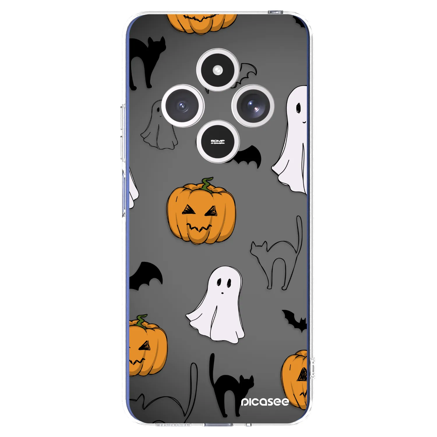 Picasee silikonový průhledný obal pro Xiaomi Redmi 14C - Spooky crew