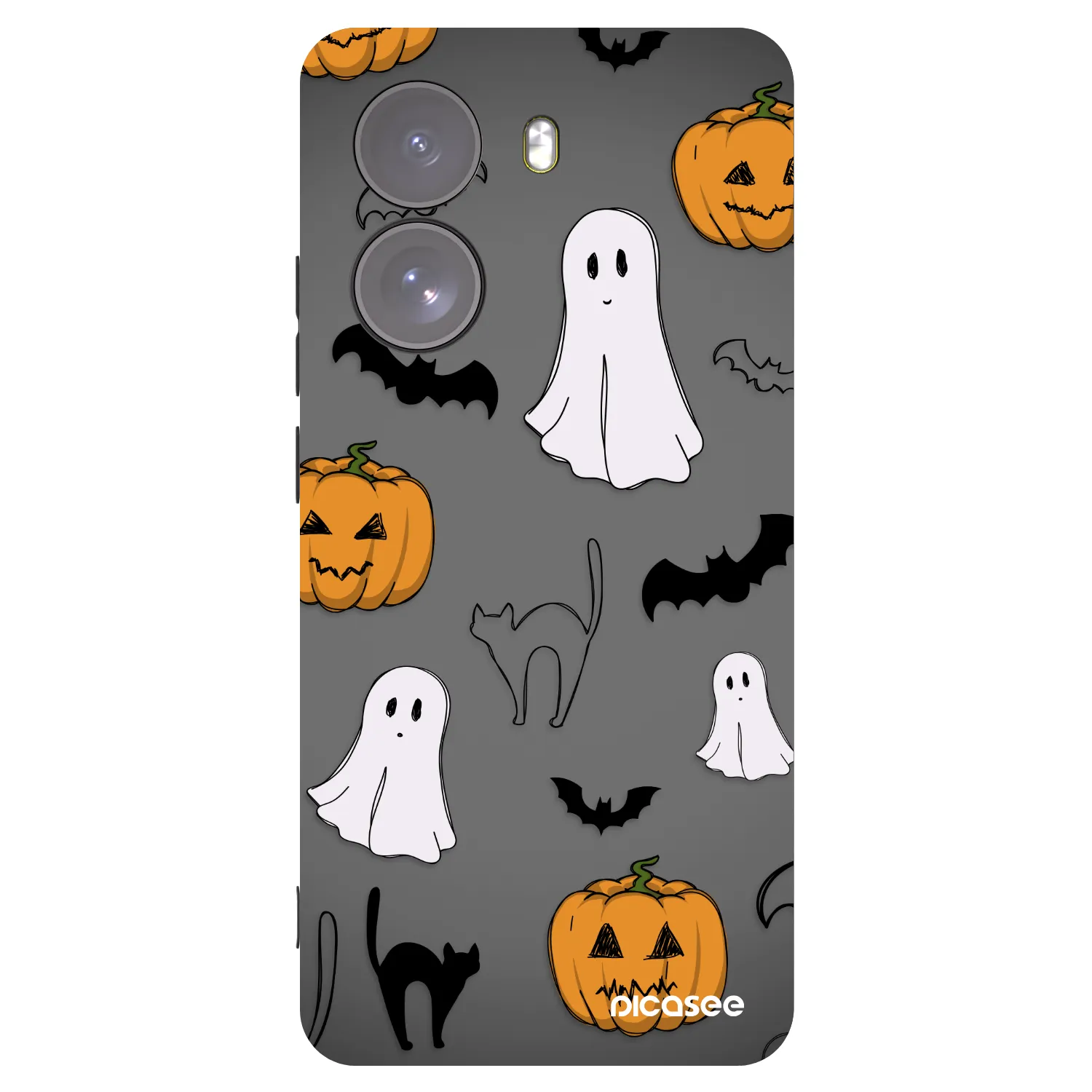 Picasee silikonový černý obal pro Xiaomi Poco X7 - Spooky crew