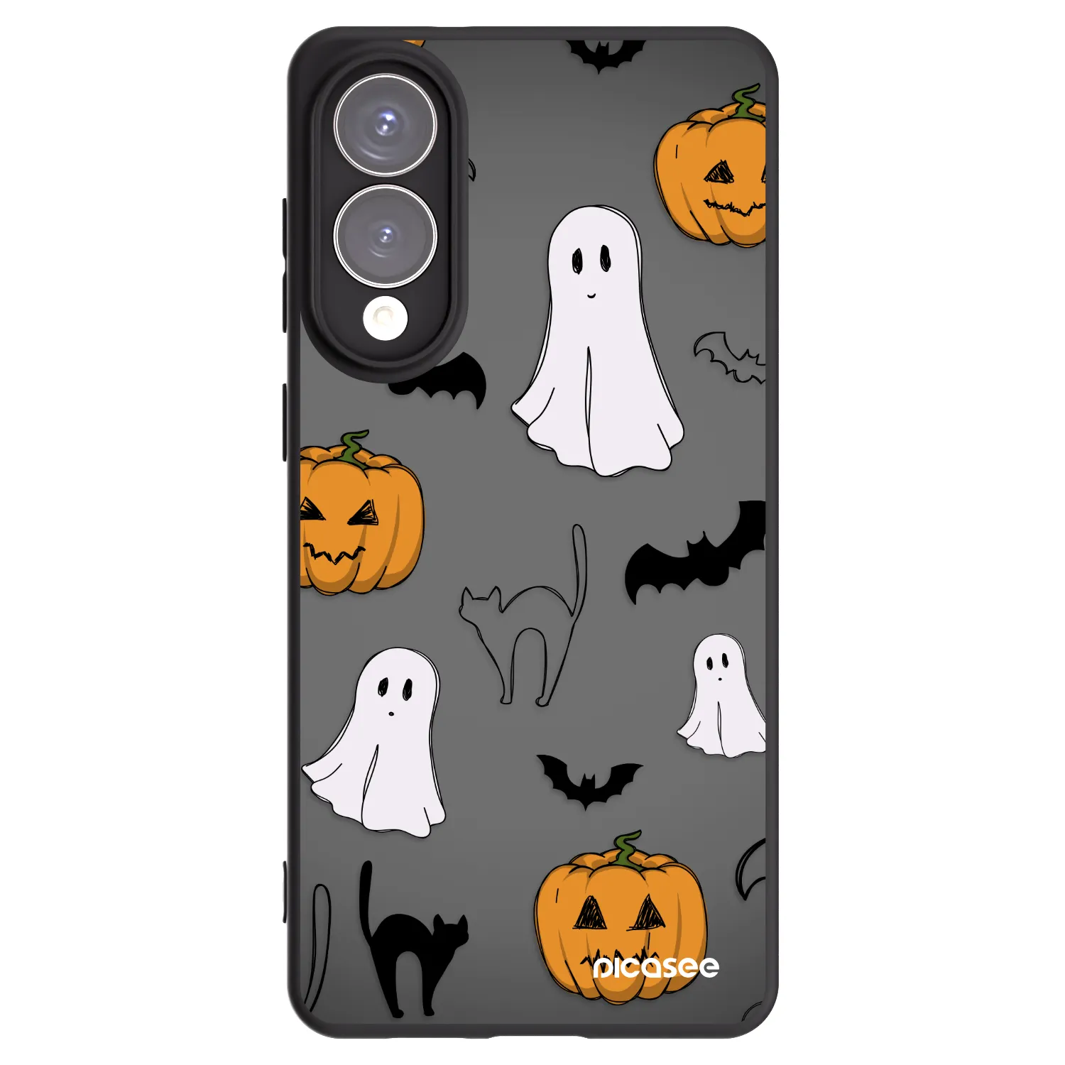 Picasee silikonový černý obal pro Samsung Galaxy S25 Edge 5G - Spooky crew