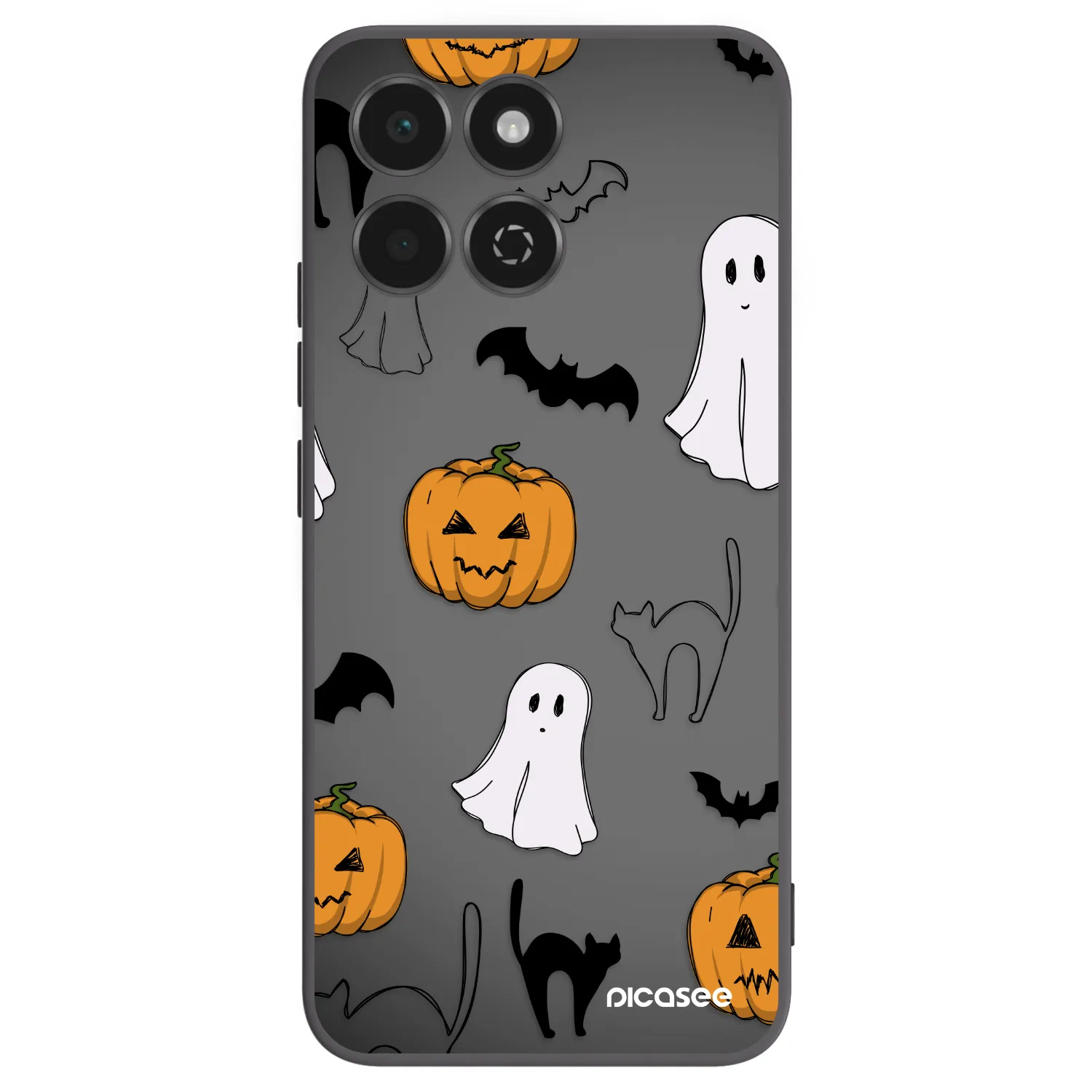 Picasee silikonový černý obal pro Honor 200 Smart 5G - Spooky crew
