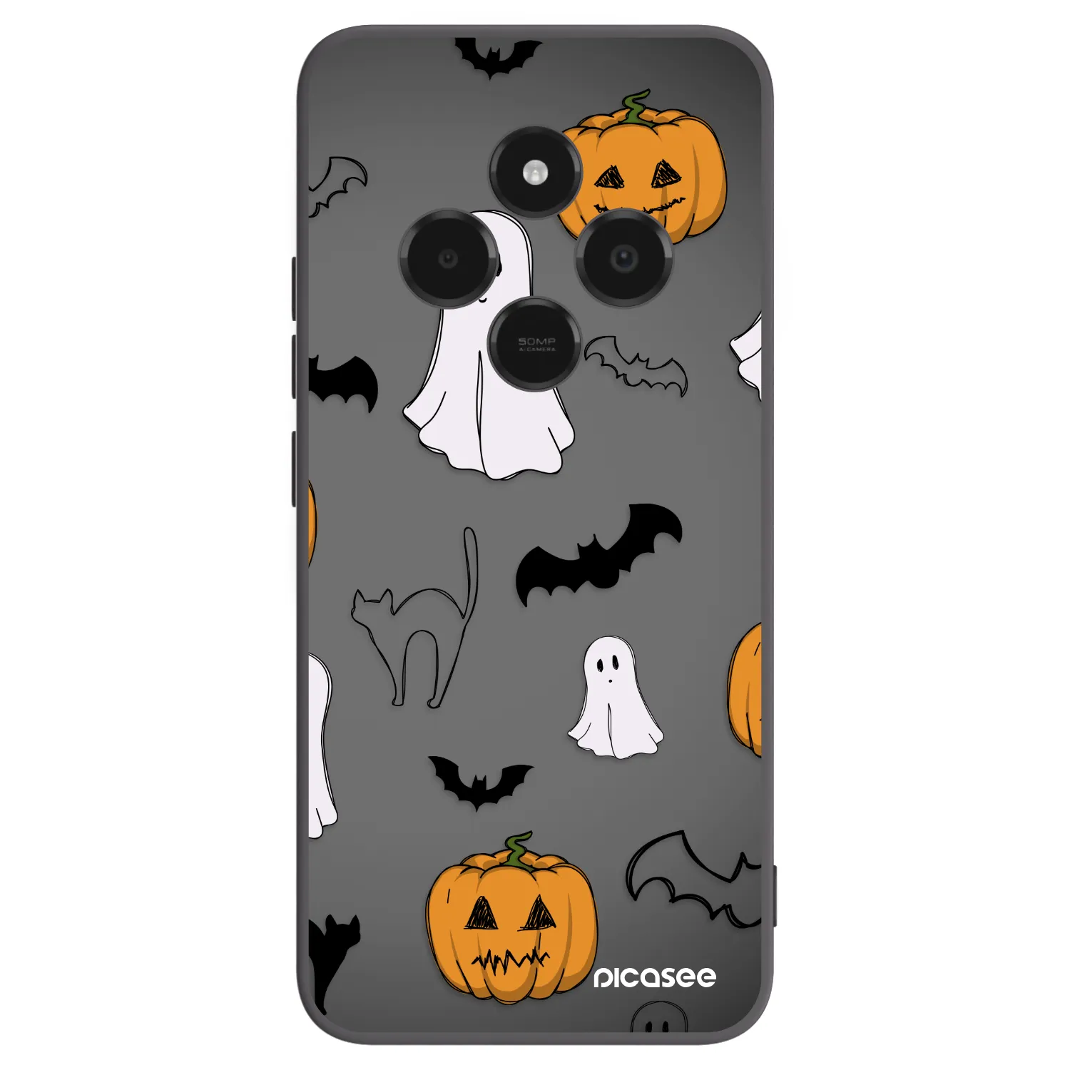 Picasee silikonový černý obal pro Xiaomi Poco C75 - Spooky crew