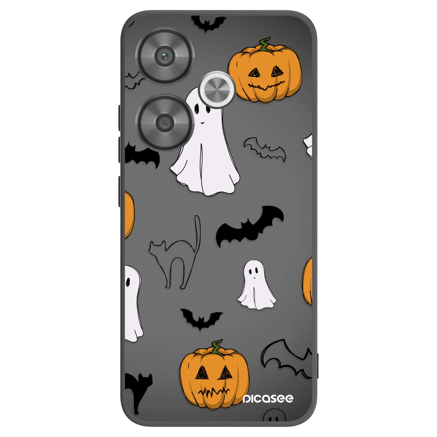 Picasee silikonový černý obal pro Xiaomi Poco F6 - Spooky crew