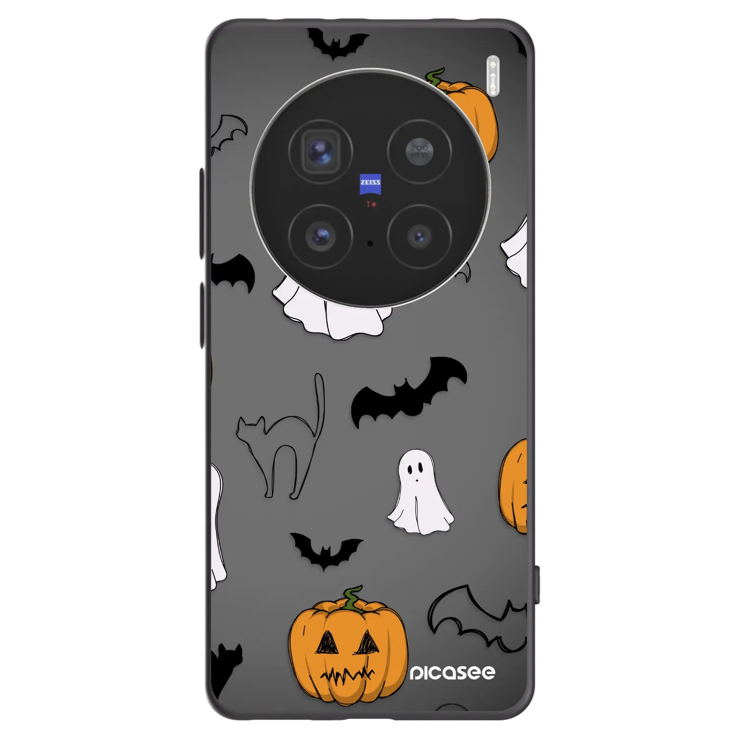 Picasee silikonový černý obal pro Vivo X200 Pro - Spooky crew