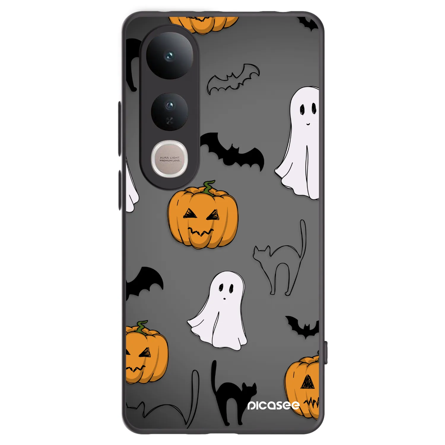Picasee silikonový černý obal pro Vivo V50 Lite 5G - Spooky crew