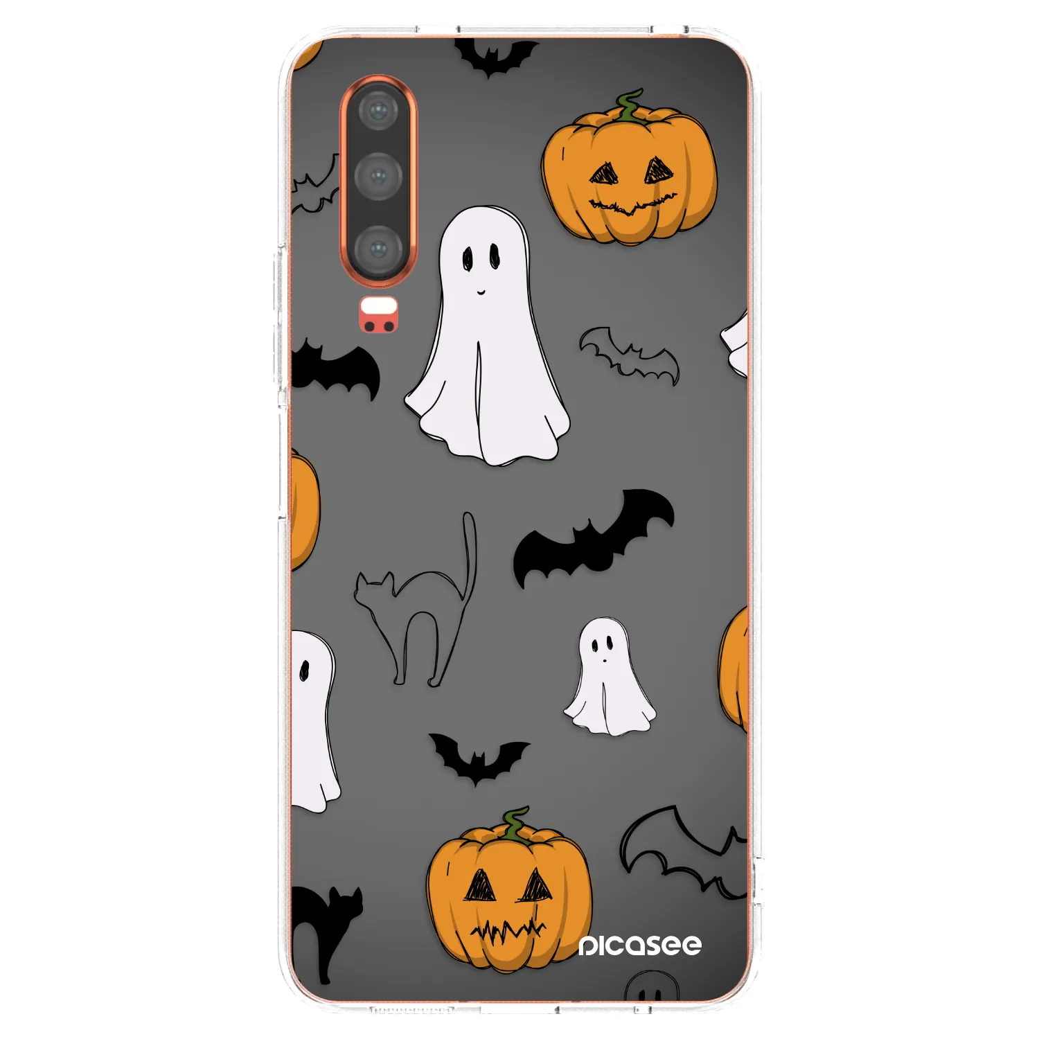 Picasee silikonový průhledný obal pro Huawei P30 - Spooky crew