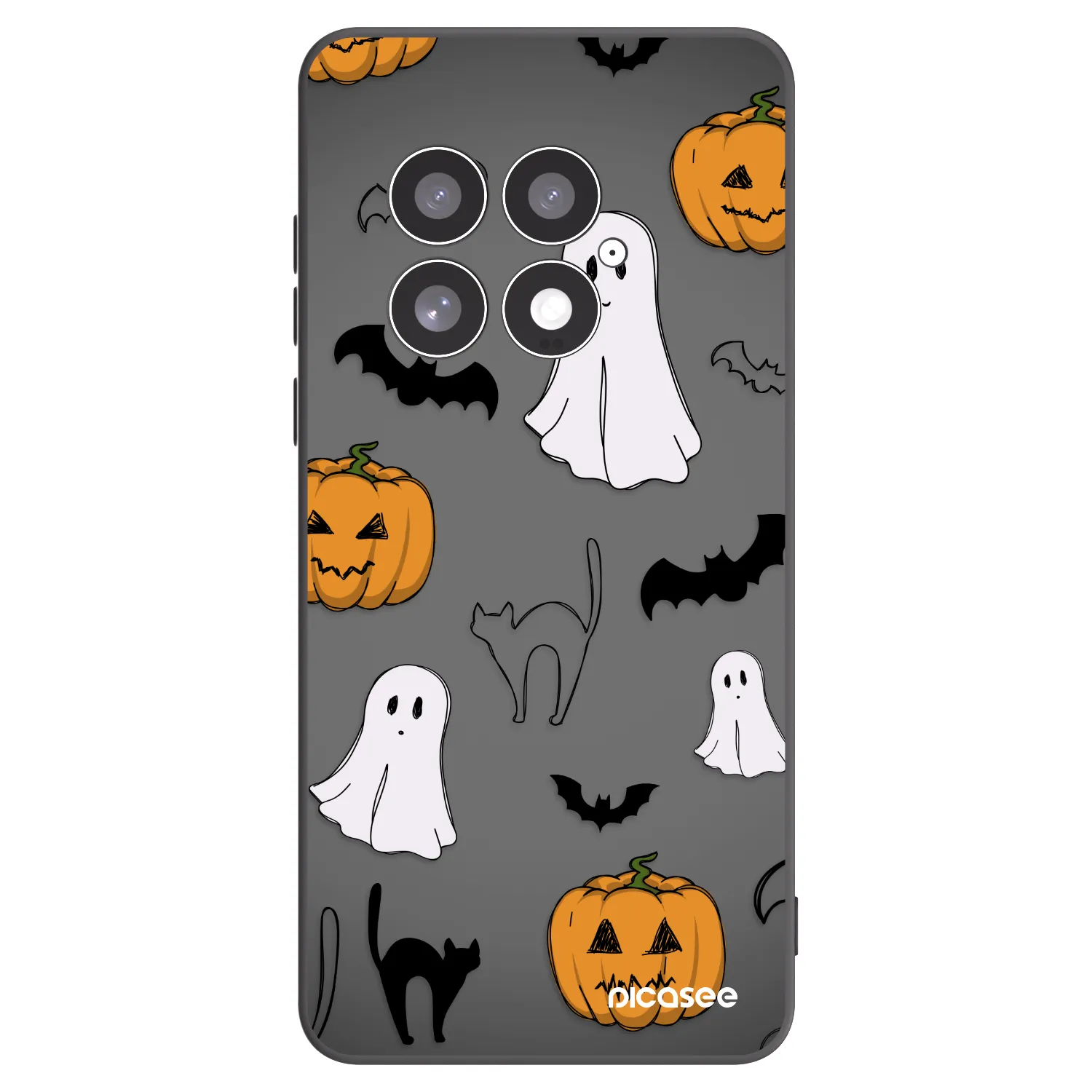 Picasee silikonový černý obal pro OnePlus 13 5G - Spooky crew