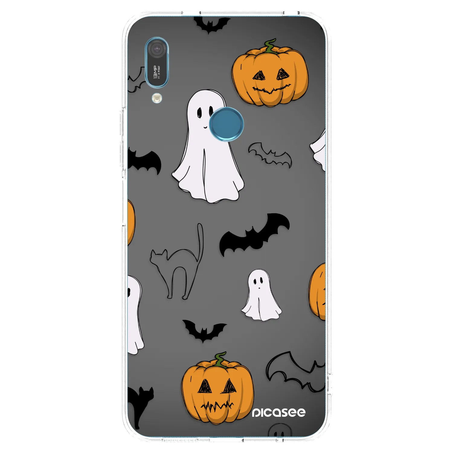 Picasee silikonový průhledný obal pro Huawei Y6 2019 - Spooky crew
